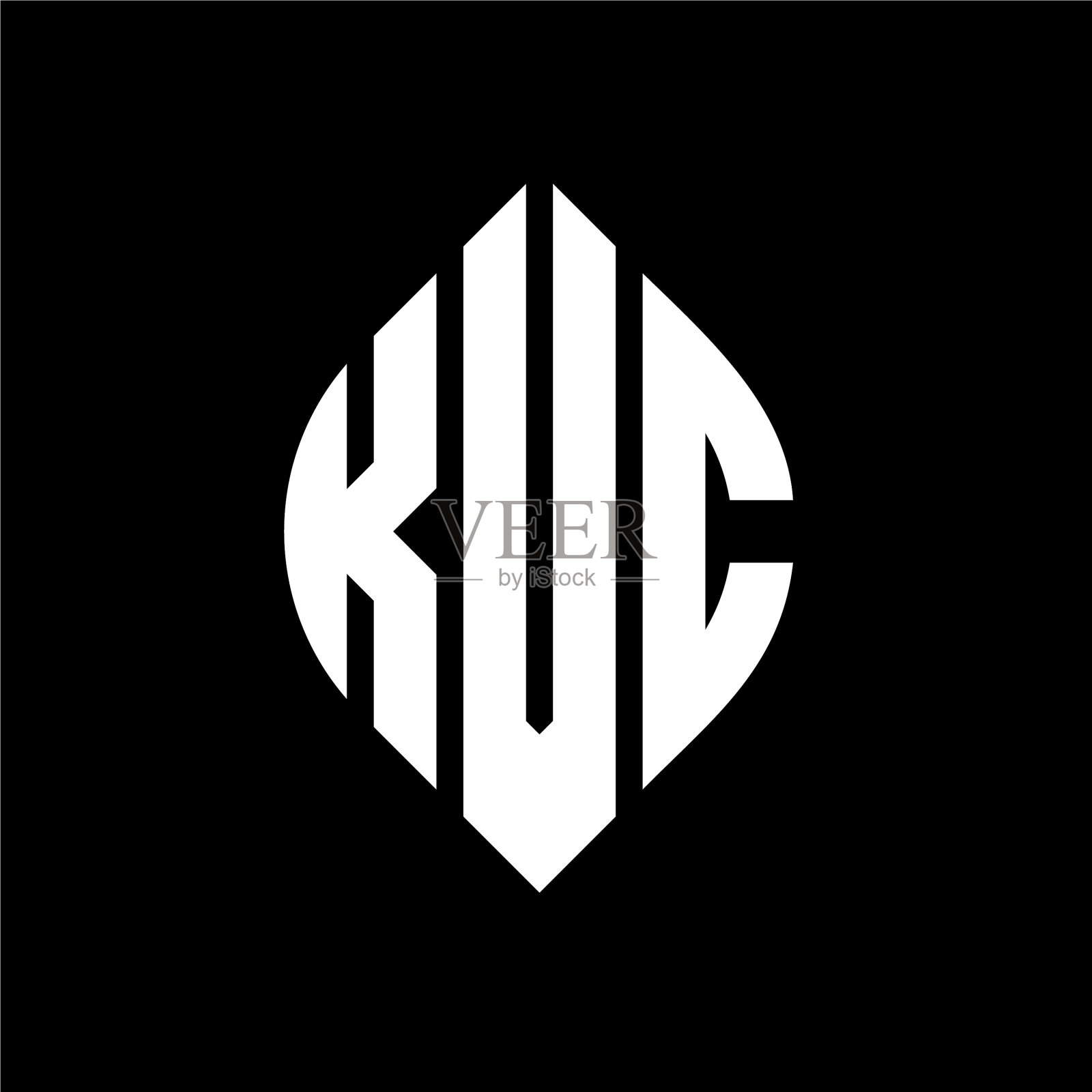 KVC圆形字母标志设计用圆形和插画图片素材