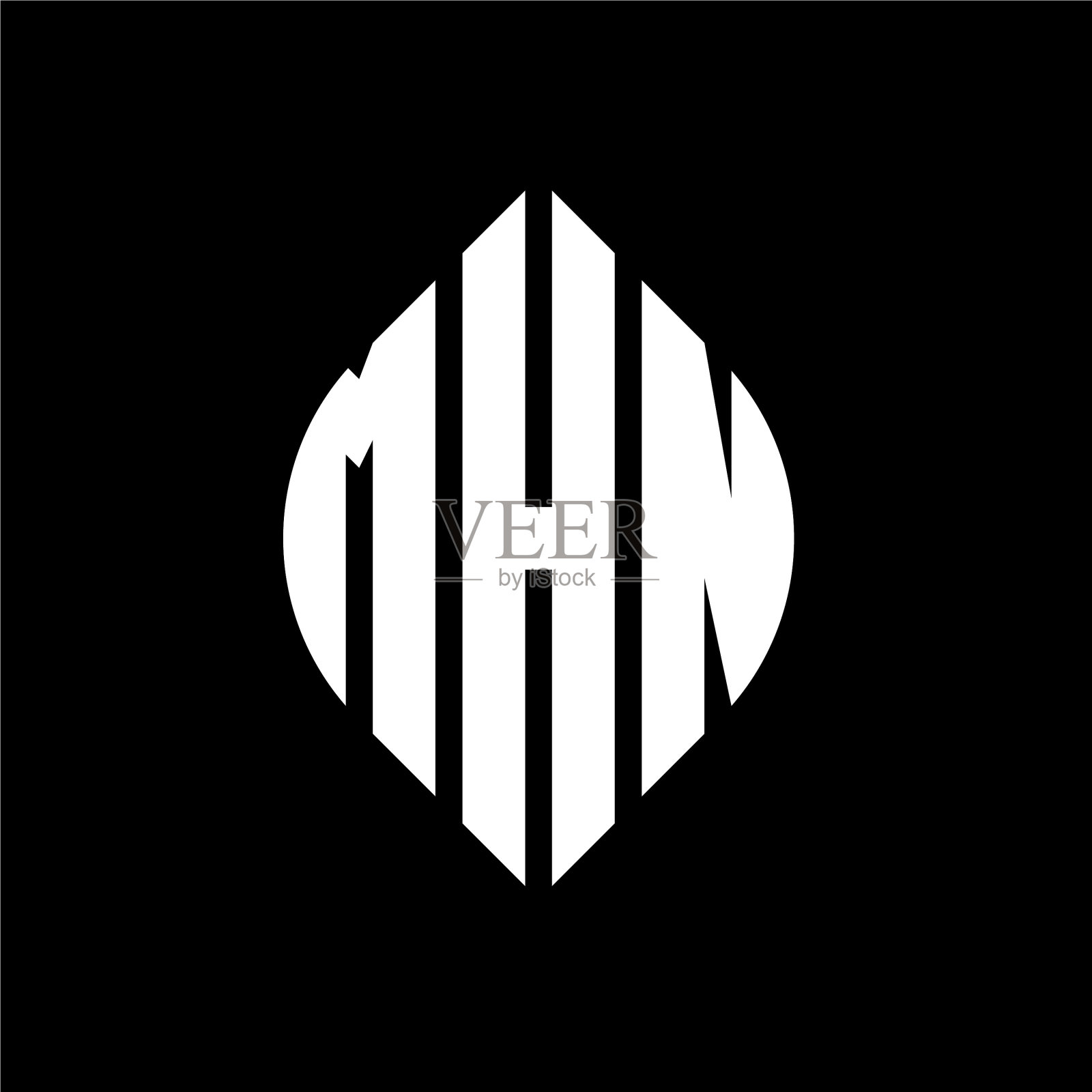 MHN圆形字母标志设计用圆形和插画图片素材