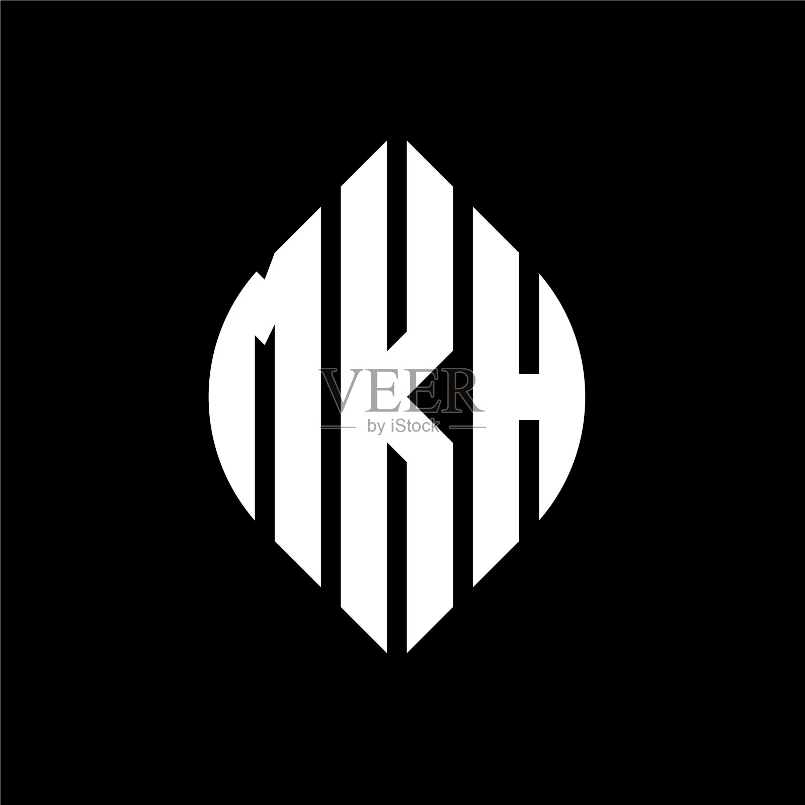 MKH圆字母标志设计以圆和插画图片素材