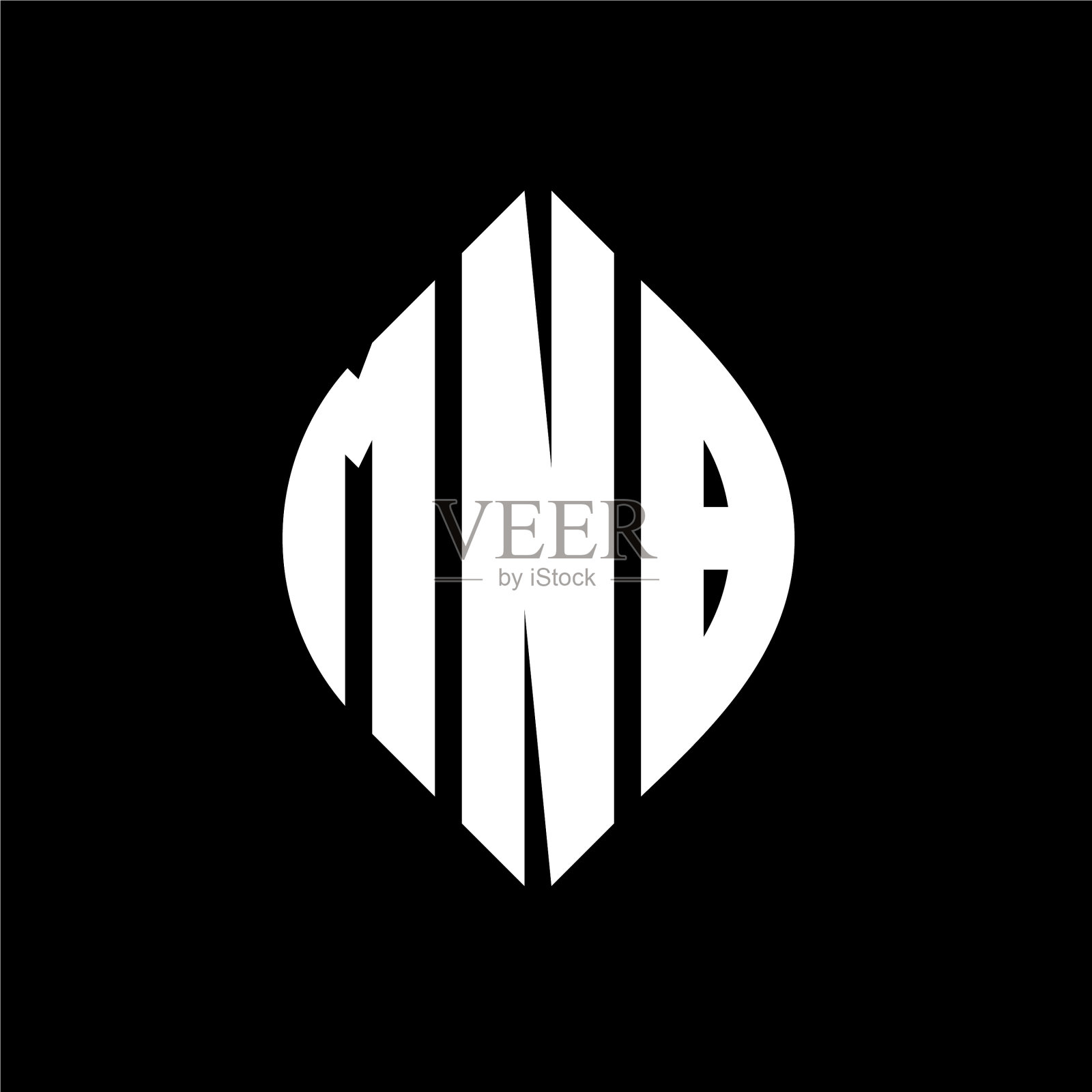 MNB圆形字母标志设计用圆形和插画图片素材