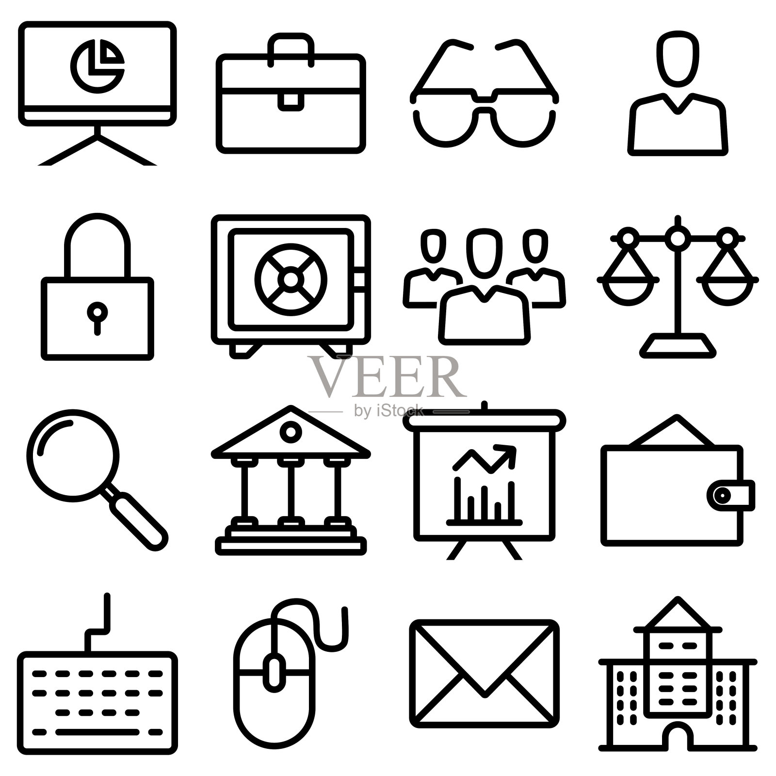 核心价值可编辑的笔划线图标股票插图插画图片素材