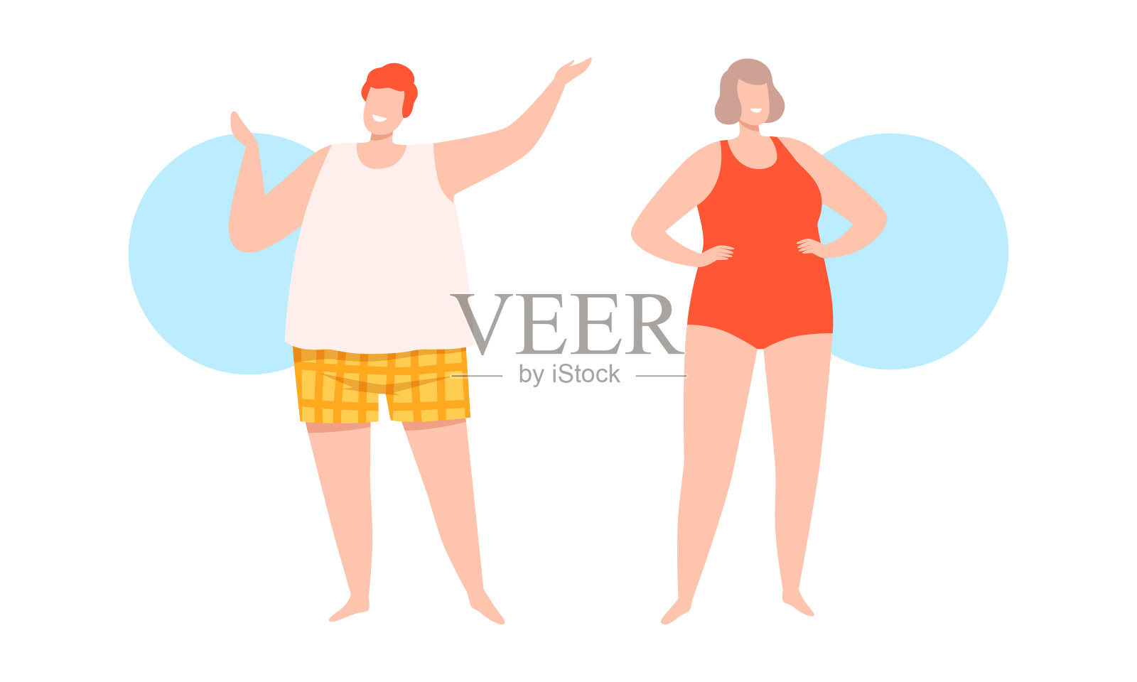 不同的人体图形和身体形状类型向量集插画图片素材