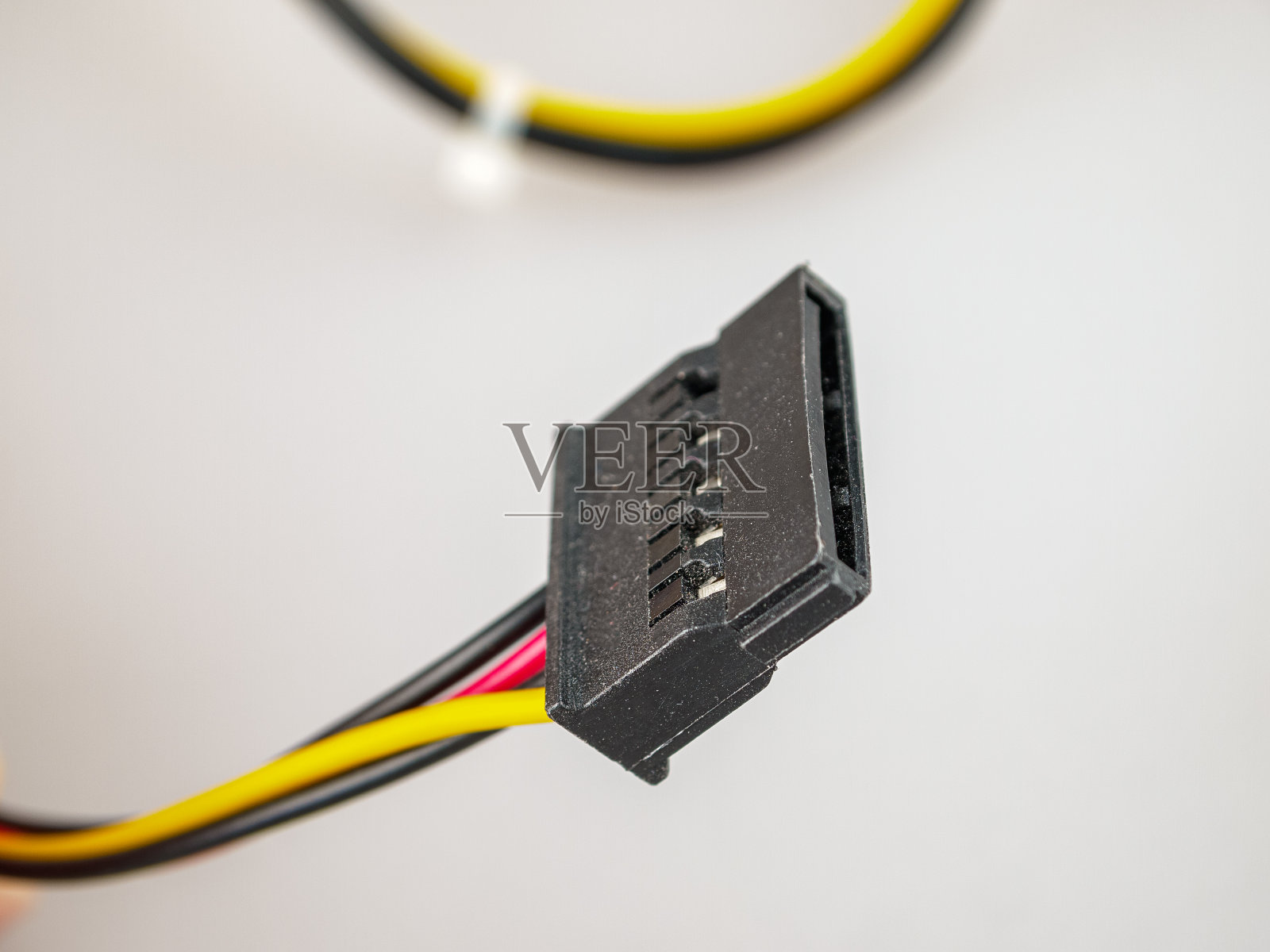 SATA，串行ATA，串行数据交换接口与数据存储设备，电源线，可选照片摄影图片