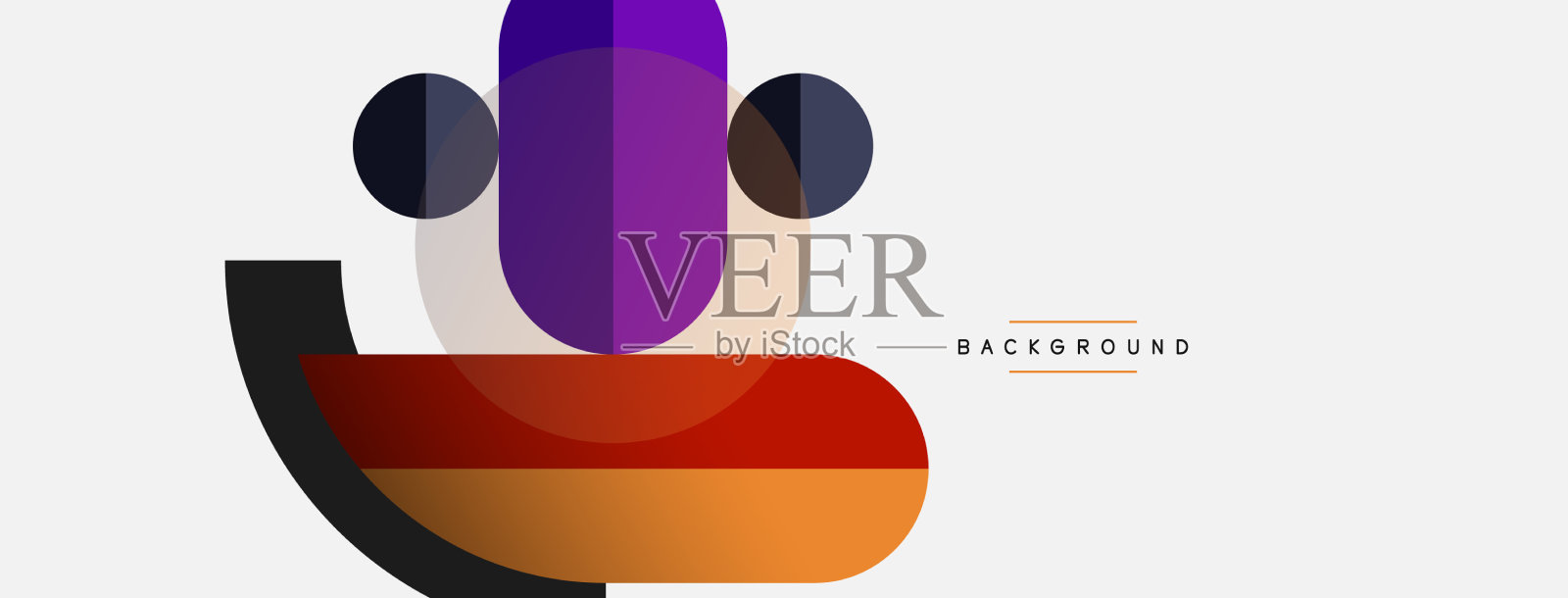 圆形几何形状，线条和圆圈插画图片素材