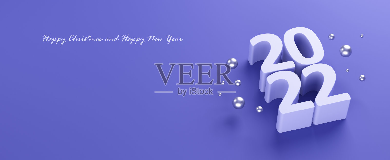 2022年圣诞快乐，新年快乐贺卡。照片摄影图片