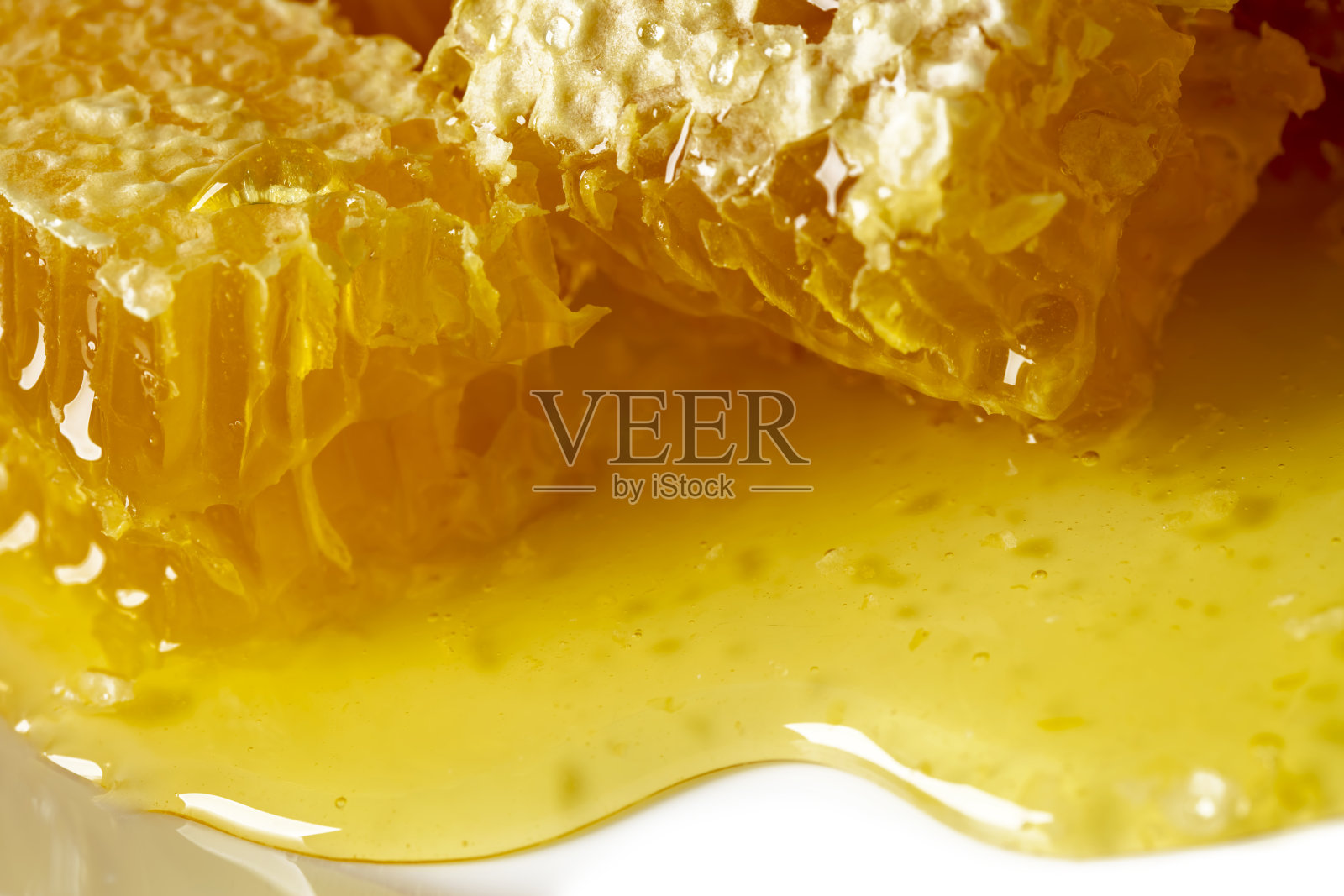 蜂巢和蜂蜜的特写照片摄影图片