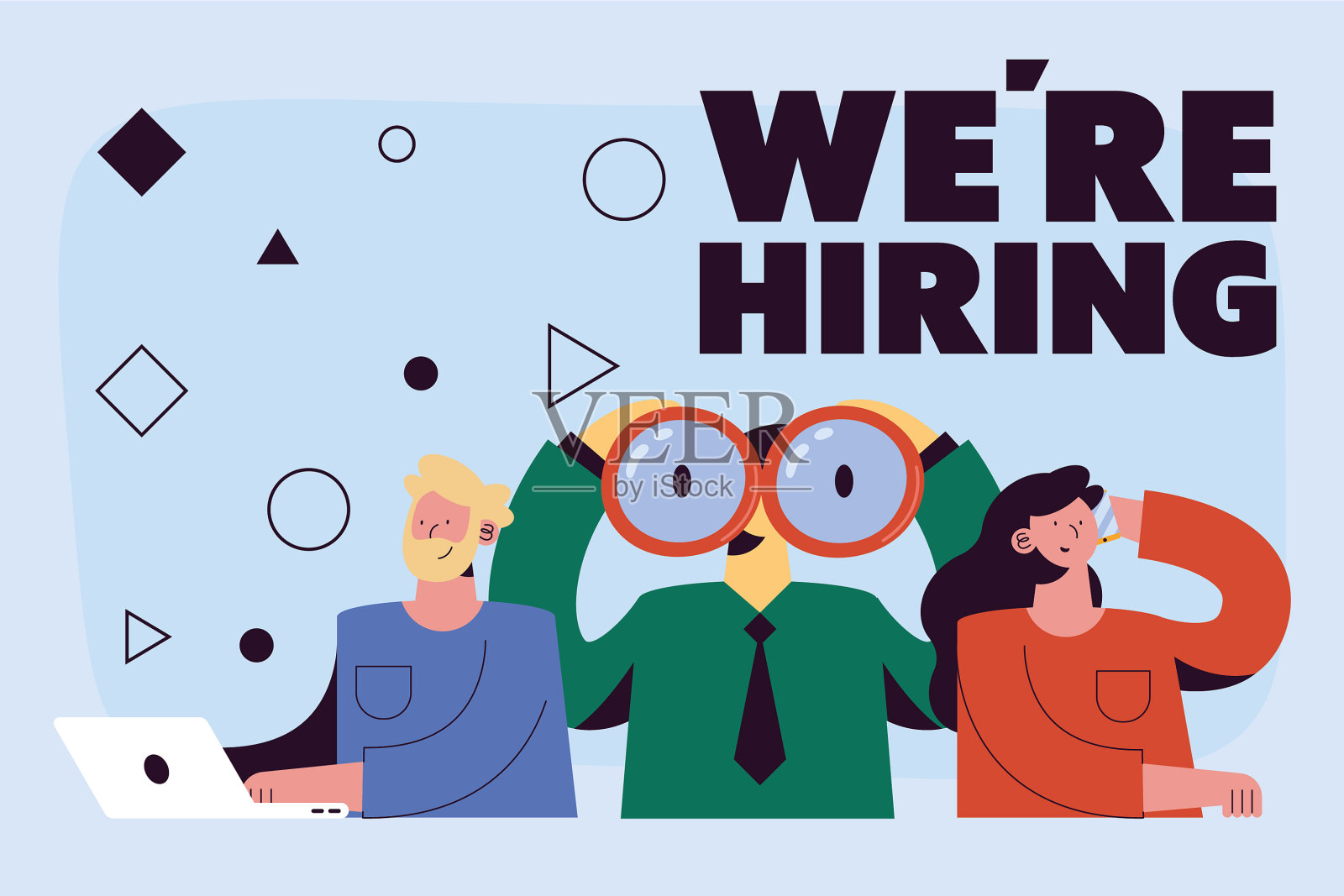 我们在招聘插画图片素材