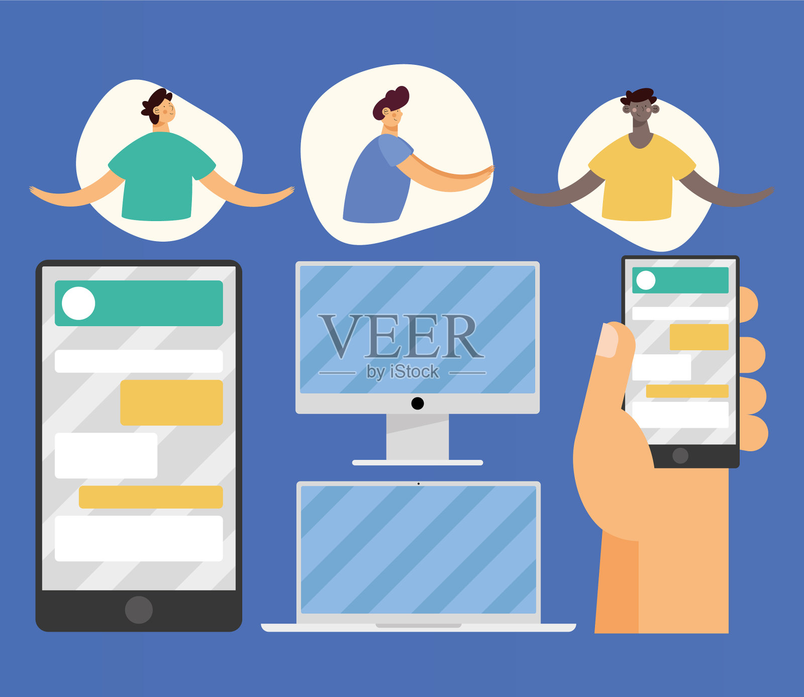 年轻人与诡计插画图片素材