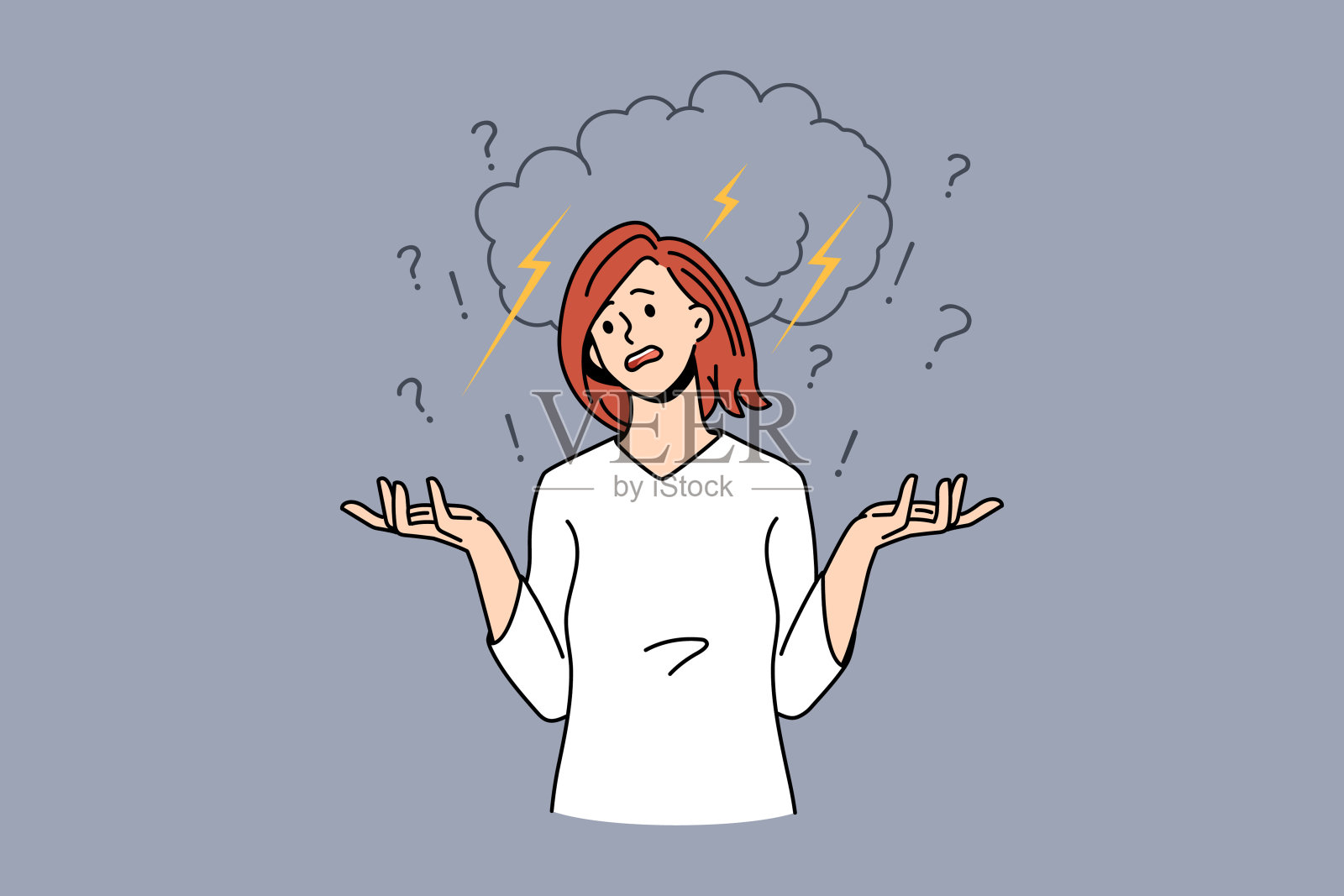 感到失望和愤怒的概念插画图片素材