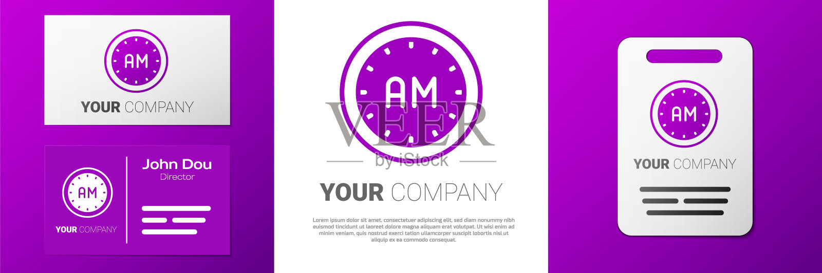 早晨时间图标隔离在白色背景上。时间的象征。标志设计模板元素。向量设计模板素材