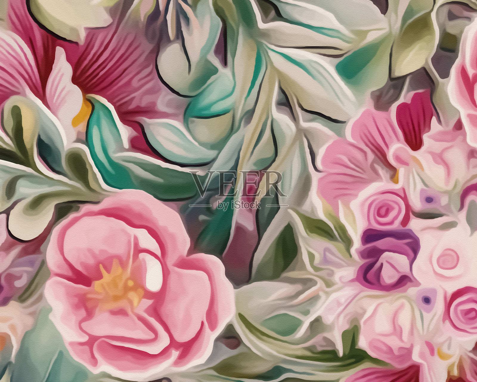 花园的花插画图片素材