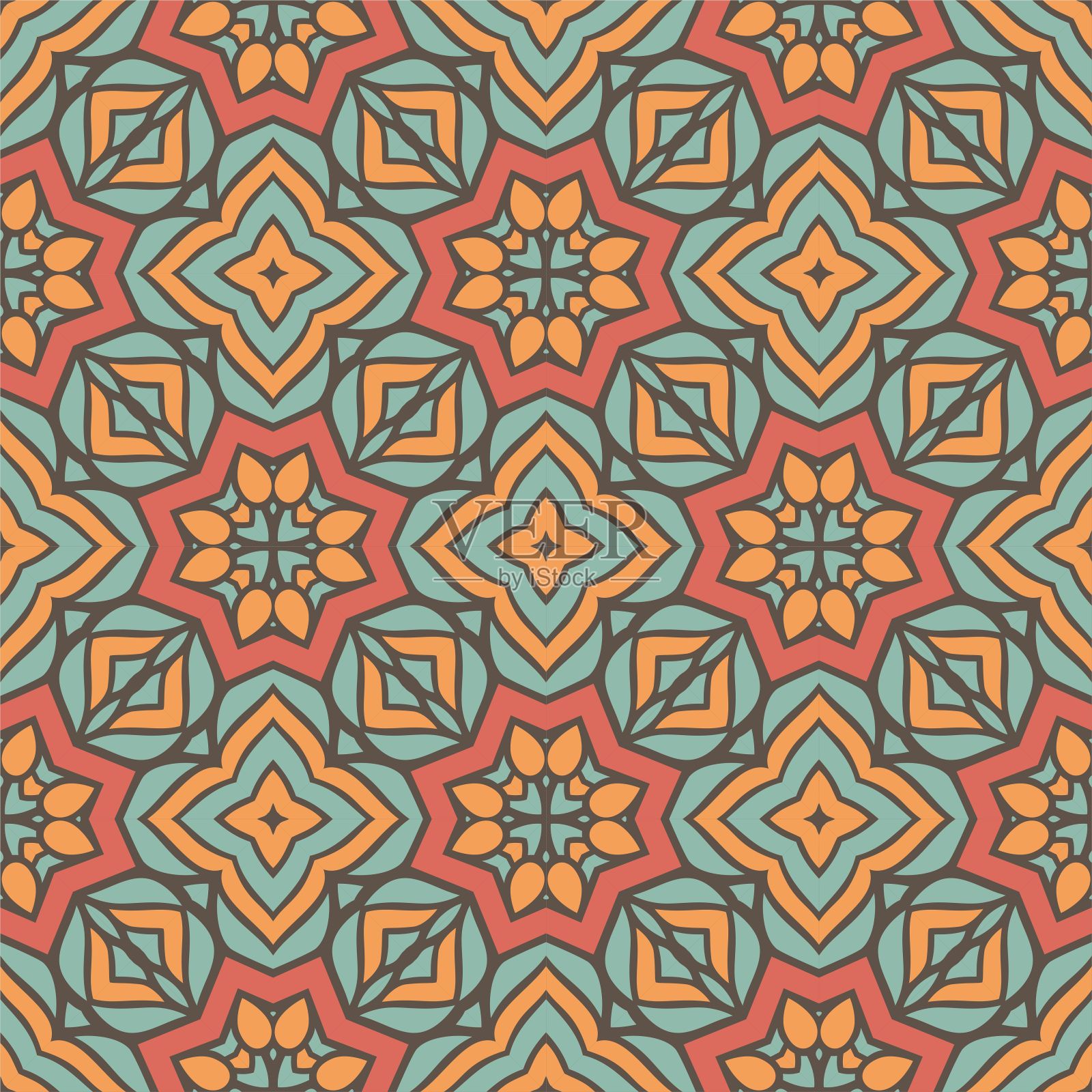 豪华无缝的点缀。抽象图案形状设计准备打印插画图片素材