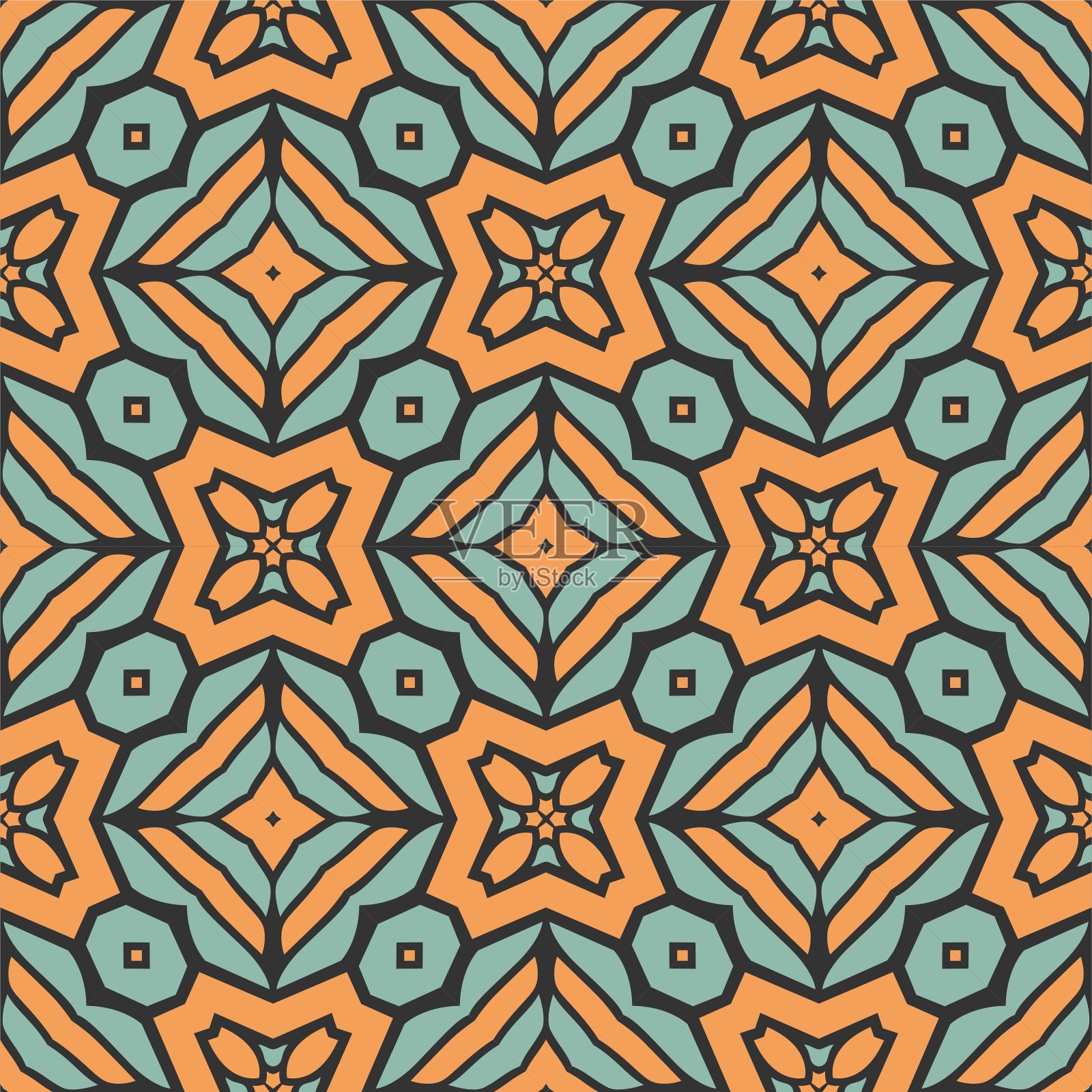 豪华无缝的点缀。抽象图案形状设计准备打印插画图片素材