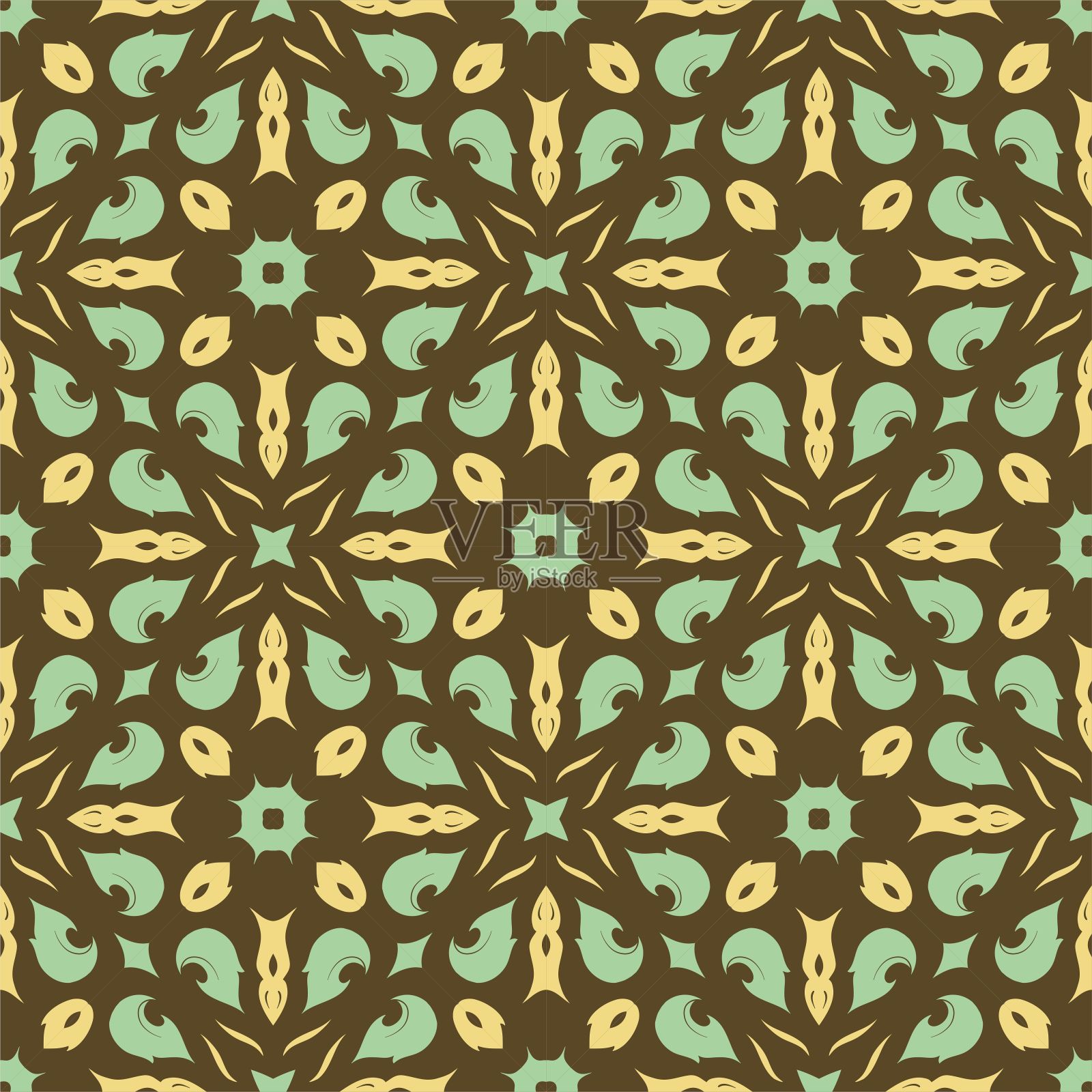 豪华图案装饰背景。民族无缝形状准备印刷插画图片素材