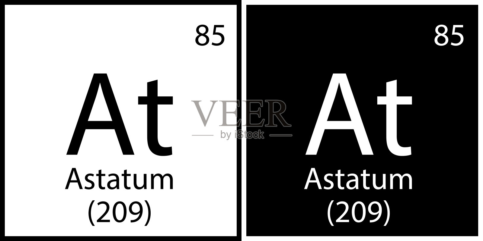 Astatum化学元素。现代设计。门捷列夫表。教育背景。矢量插图。股票的形象。插画图片素材