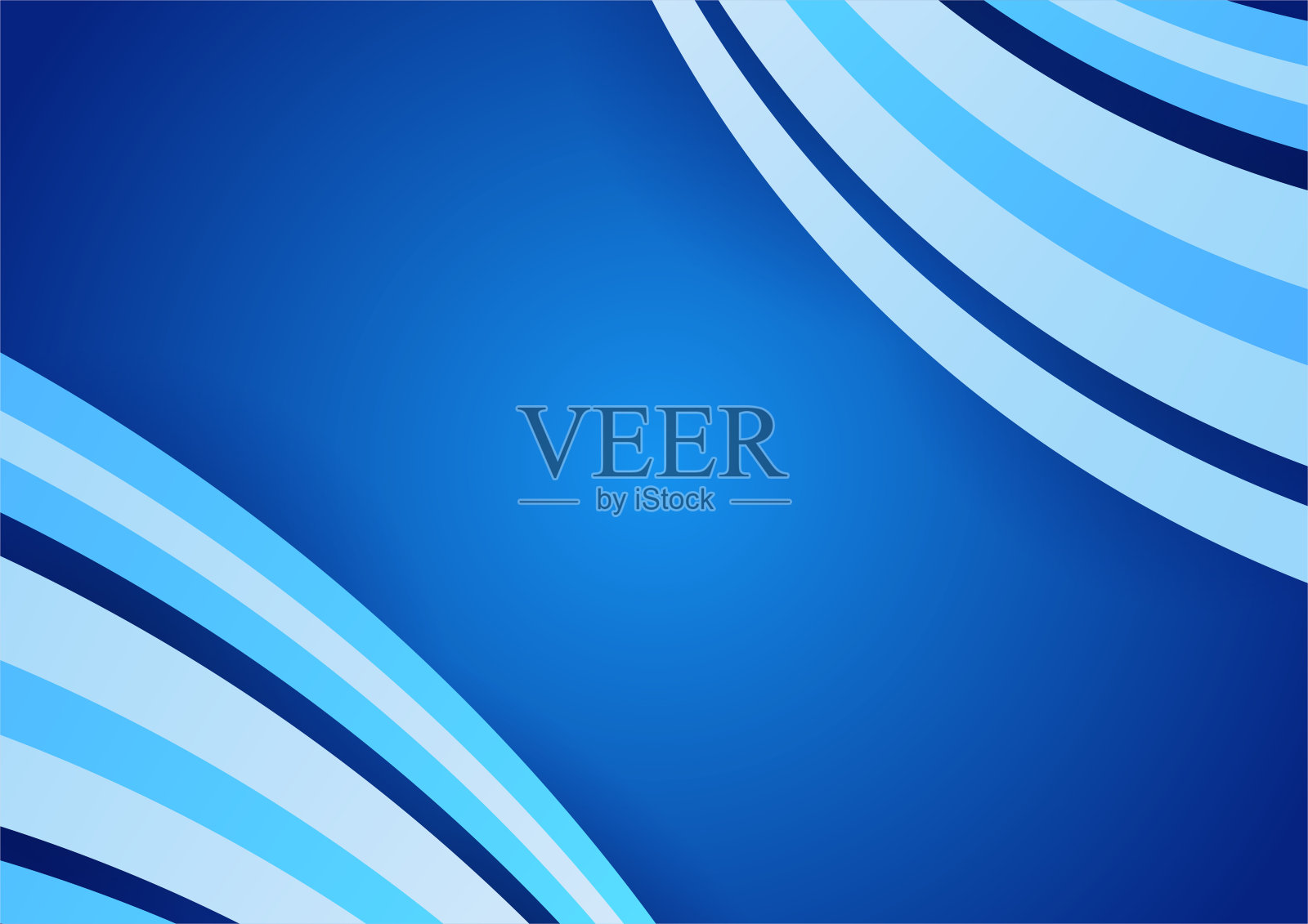 现代蓝色抽象波浪背景。适合商务，公司，机构，聚会，节日，研讨会，讲座。插画图片素材