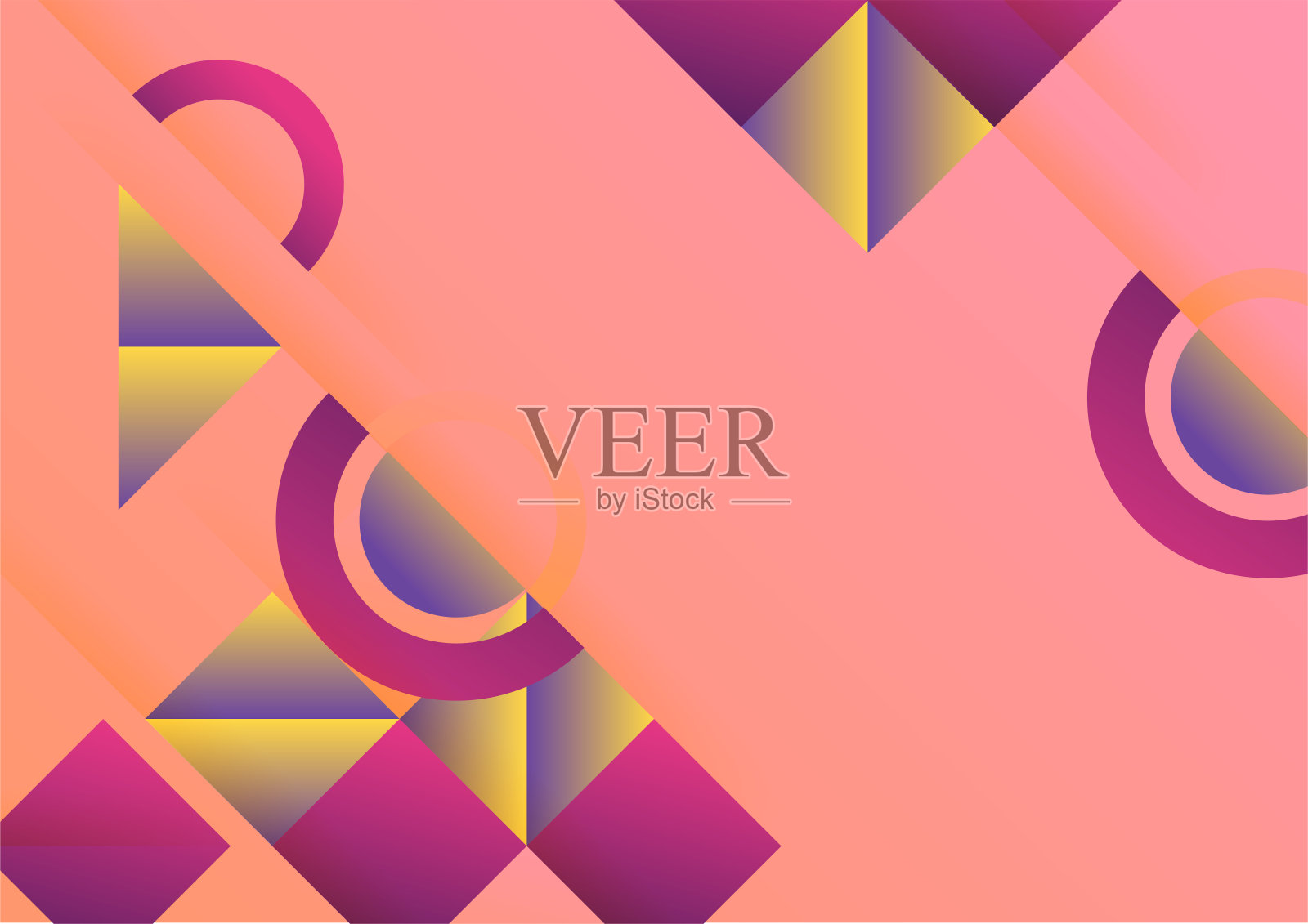 现代抽象几何包豪斯背景。矢量抽象图形设计横幅图案背景模板。插画图片素材