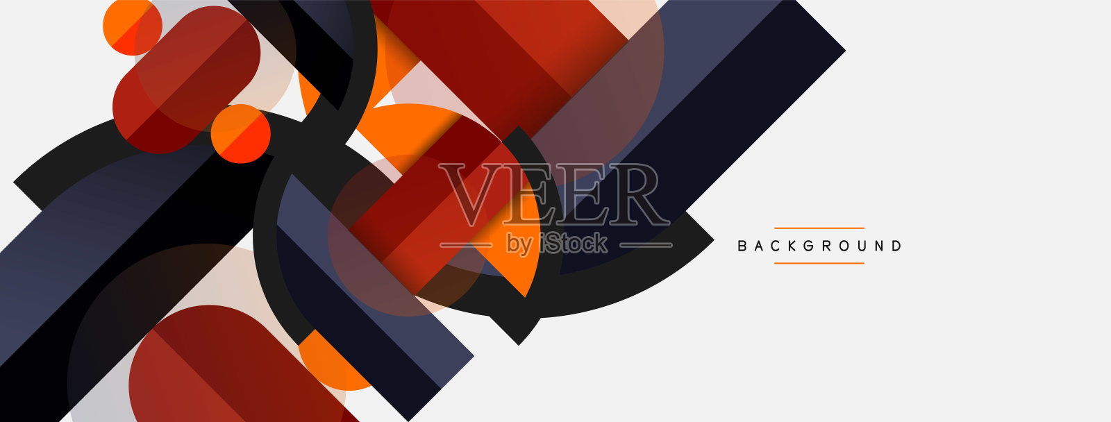 圆形几何形状，线条和圆圈。向量模板壁纸横幅背景或登陆页插画图片素材