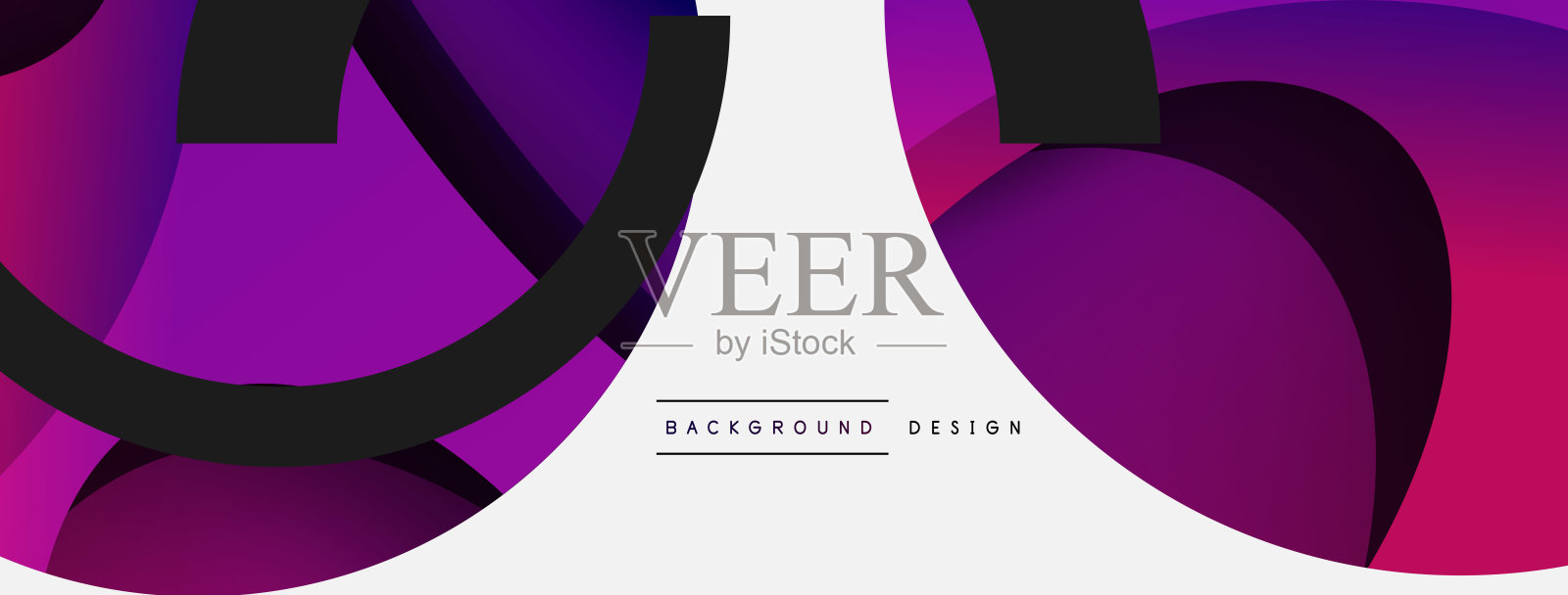 创造性的几何壁纸。最小的抽象背景。圆形和波浪组合矢量说明壁纸横幅背景或着陆页插画图片素材