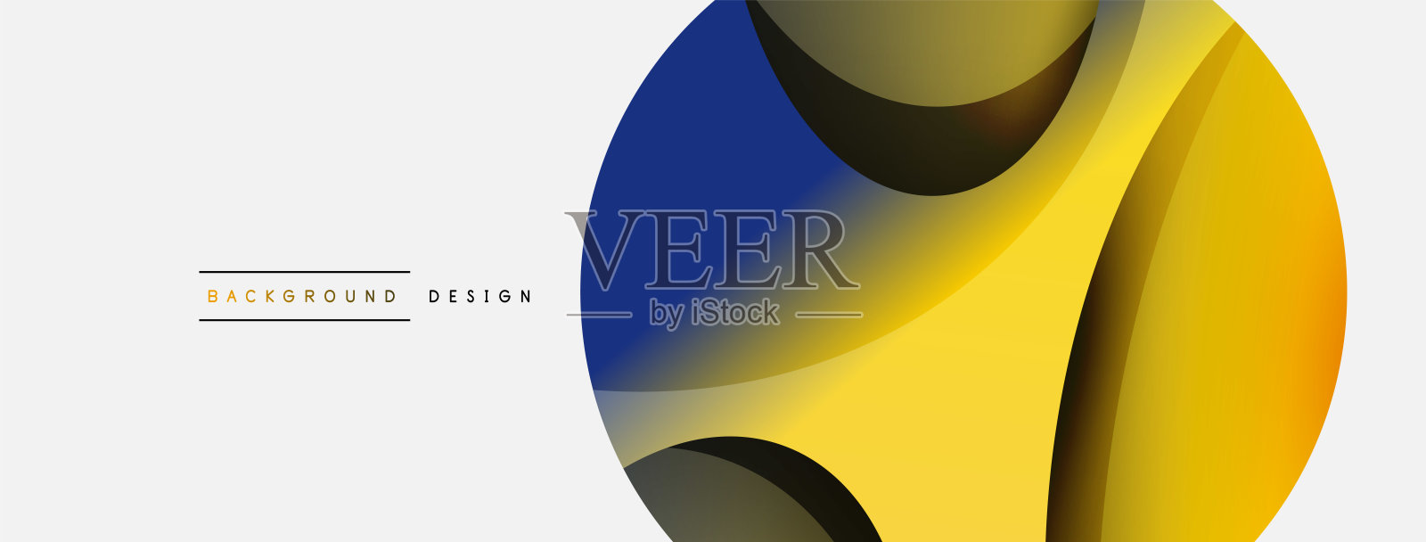 创造性的几何壁纸。最小的抽象背景。圆形和波浪组合矢量说明壁纸横幅背景或着陆页插画图片素材