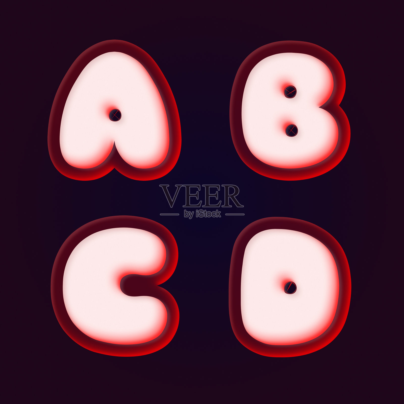 糖果文字2022插画图片素材