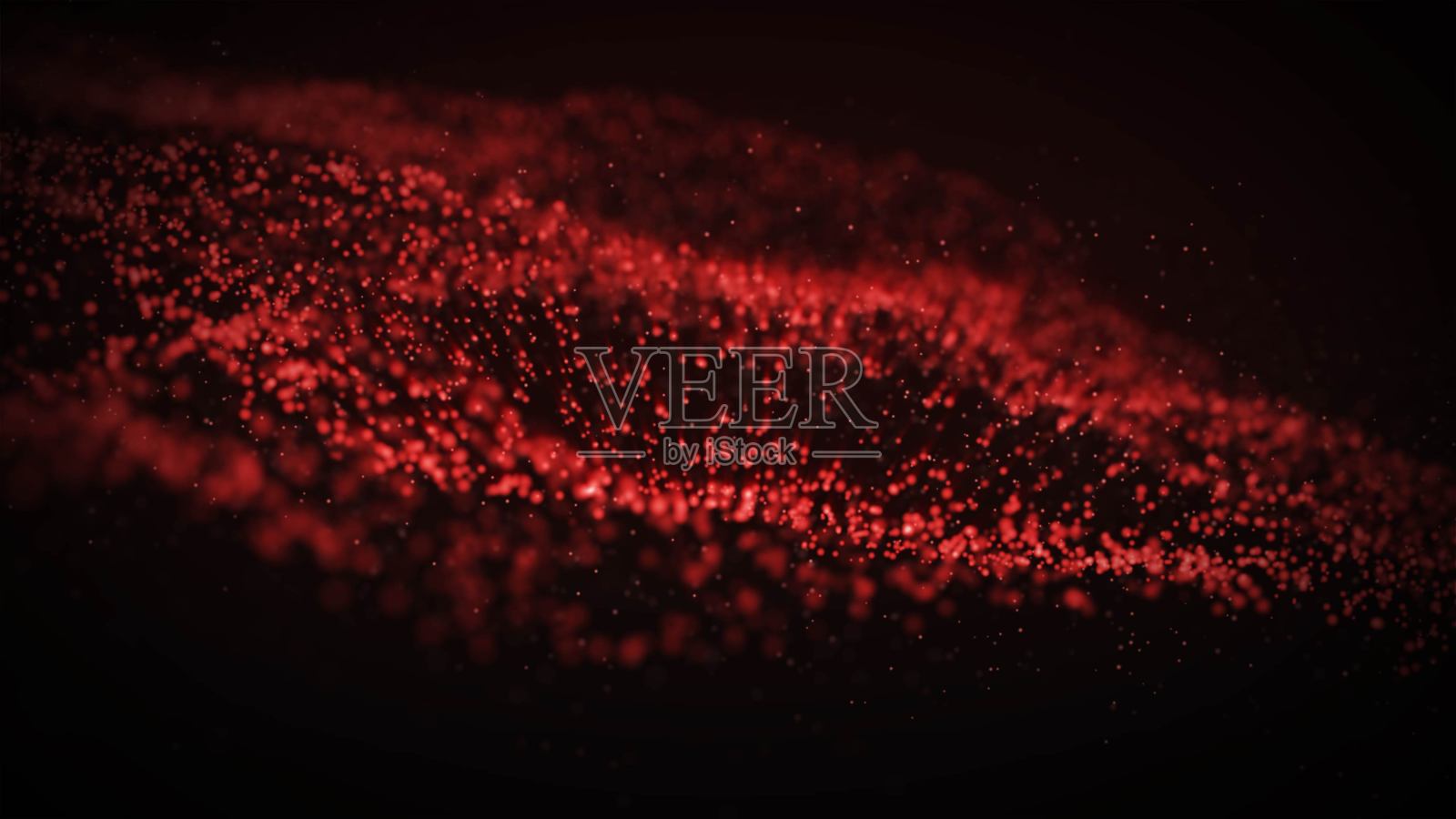 红色粒子波彩色背景插画图片素材