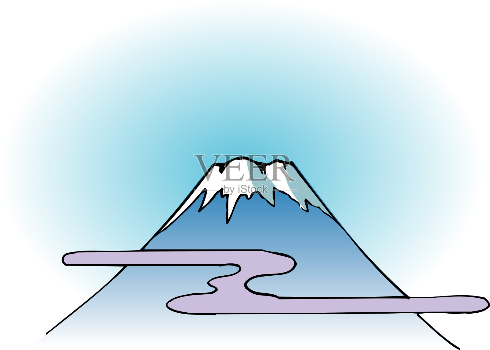 富士山插画图片素材
