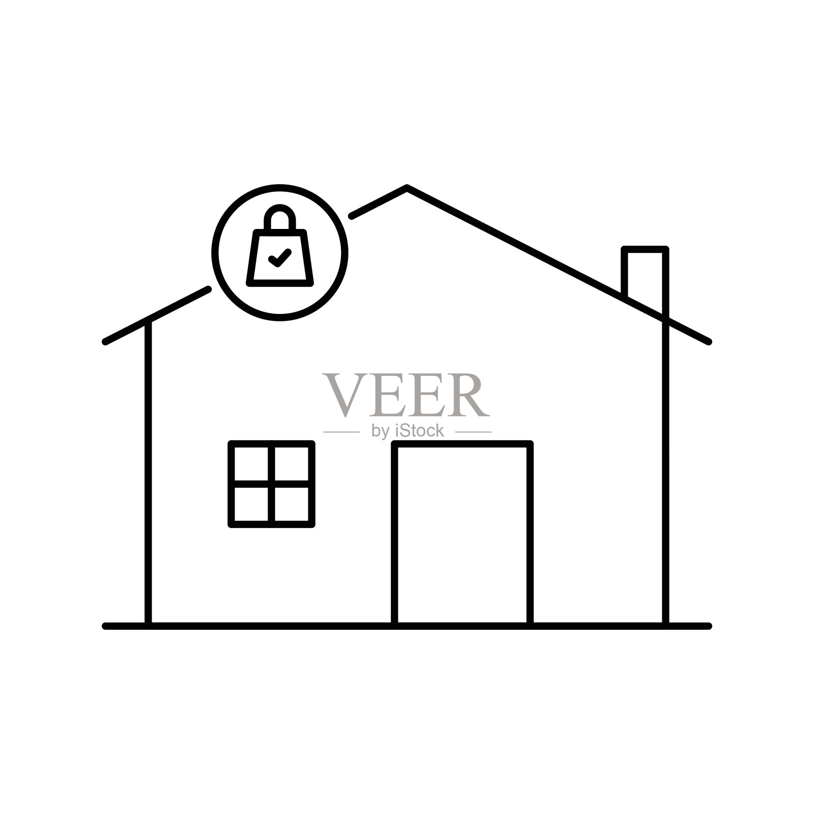家用安全锁图标矢量图标素材