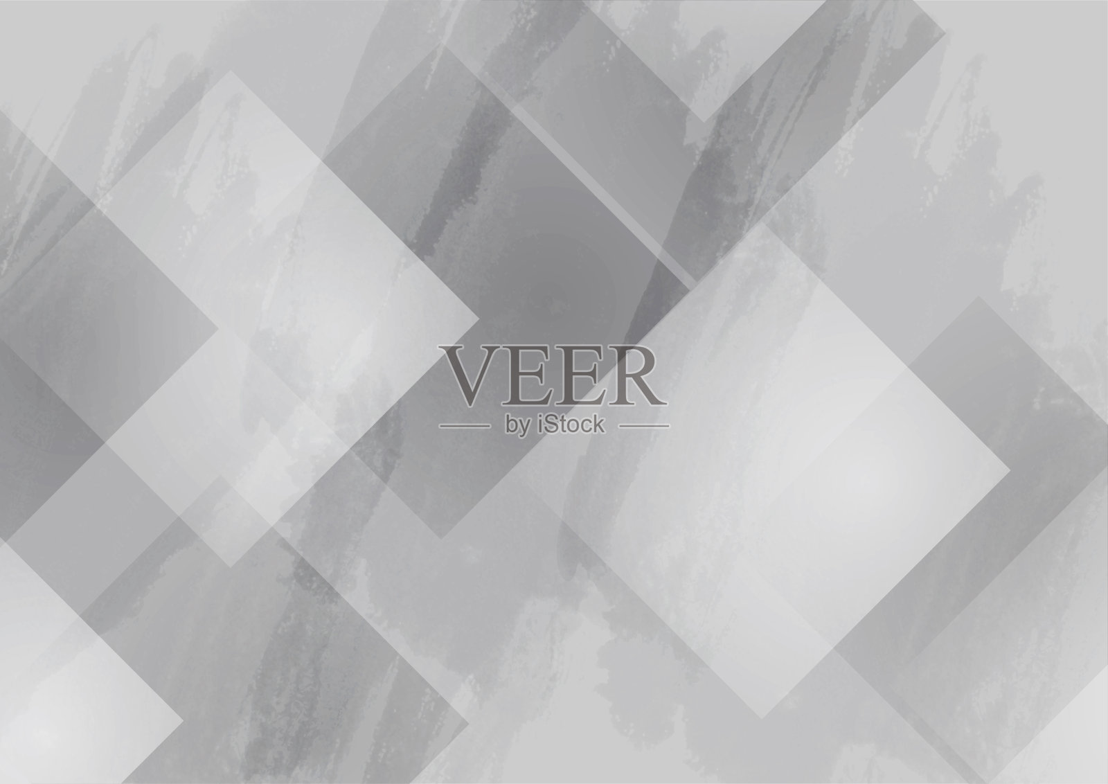 灰色方块与grunge水彩纹理抽象背景插画图片素材