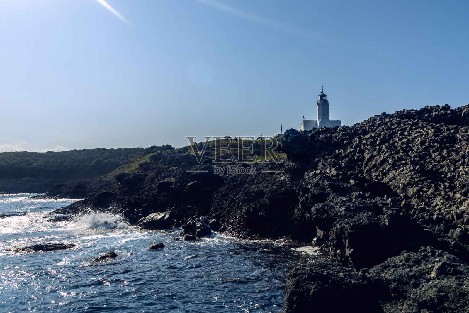 灯塔，黑海Inceburun, Sinop，土耳其照片摄影图片