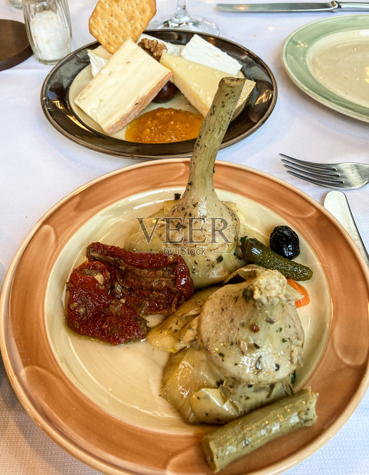 洋蓟心开胃菜照片摄影图片