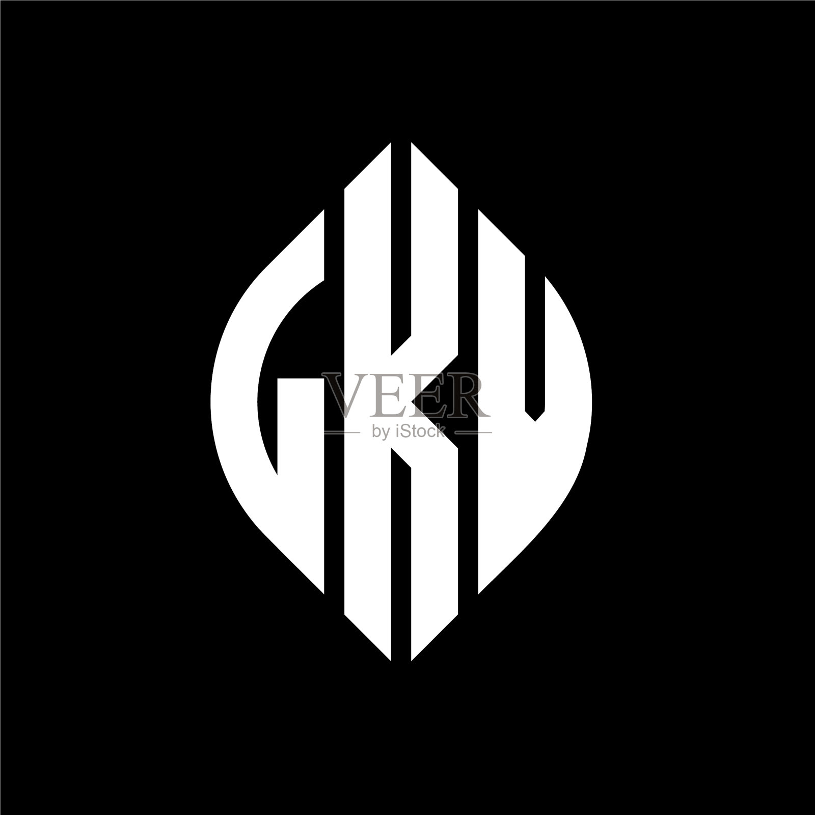 LKV圆形字母标志设计用圆形和插画图片素材