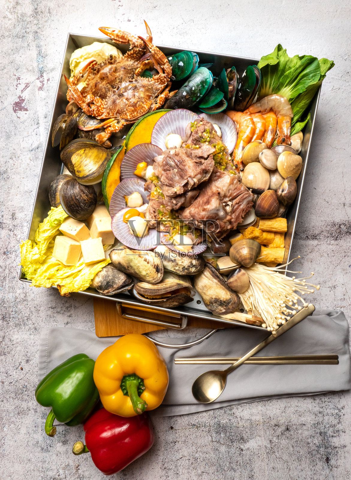 海鲜蒸汽照片摄影图片