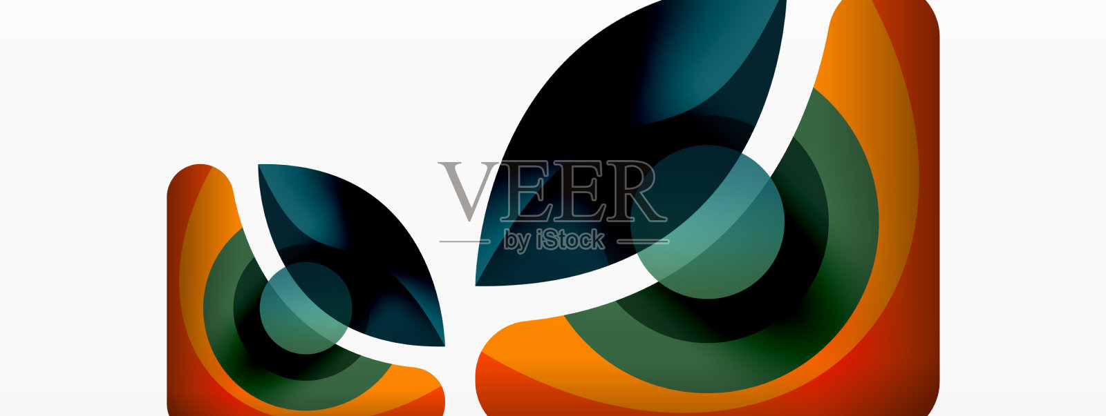 抽象背景与颜色几何形状插画图片素材