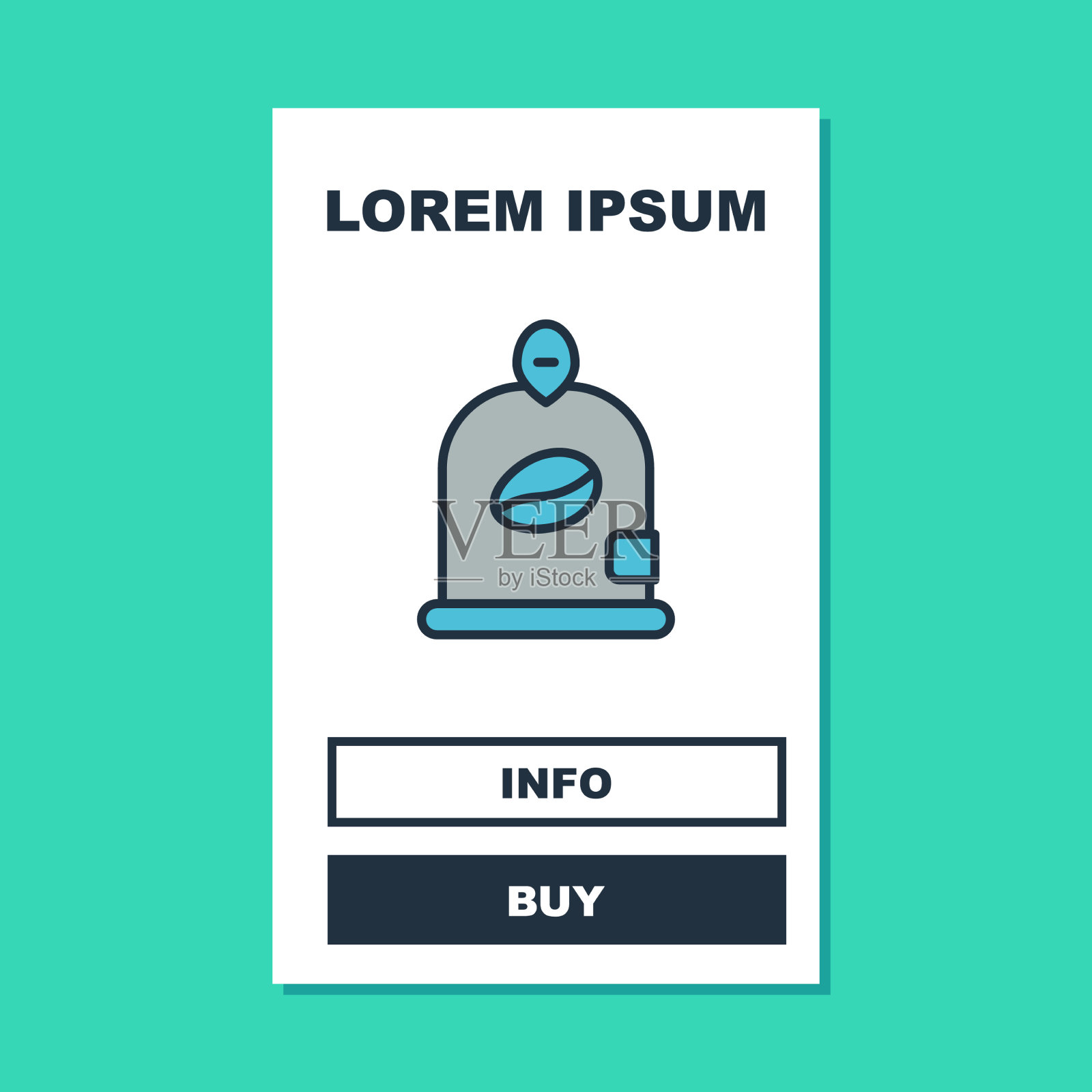 装满轮廓袋的咖啡豆图标孤立插画图片素材