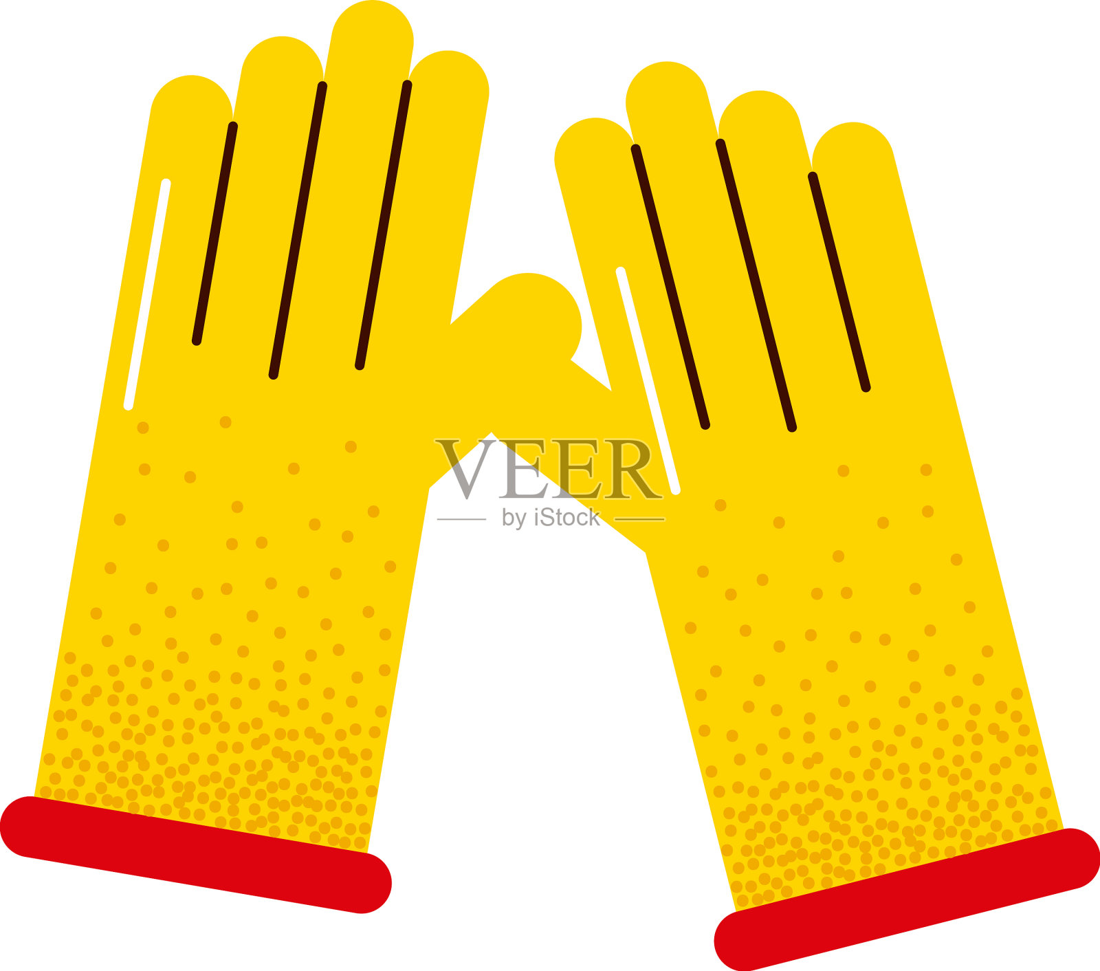 黄色手套设备设计元素图片