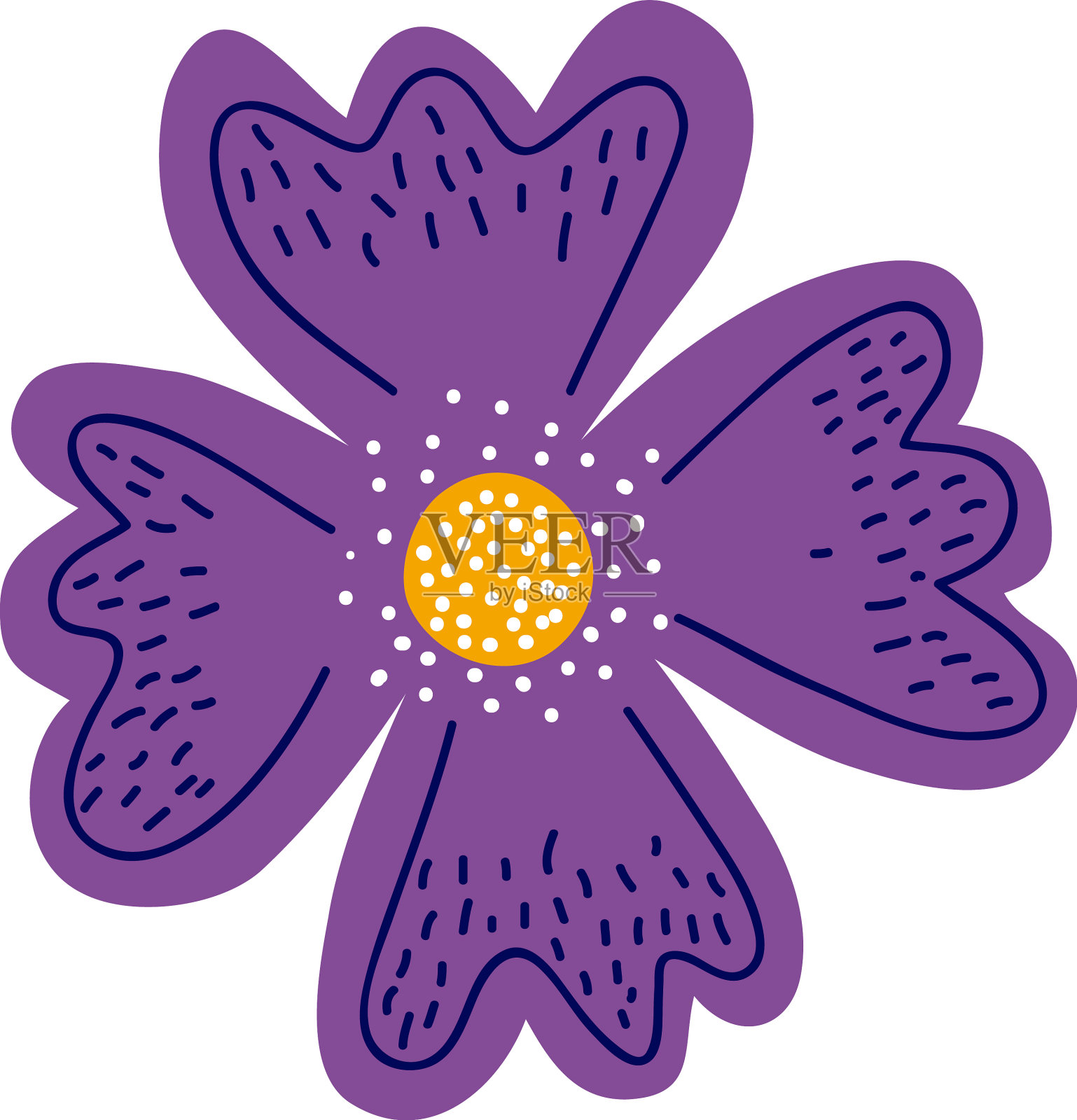 紫色的花园设计元素图片