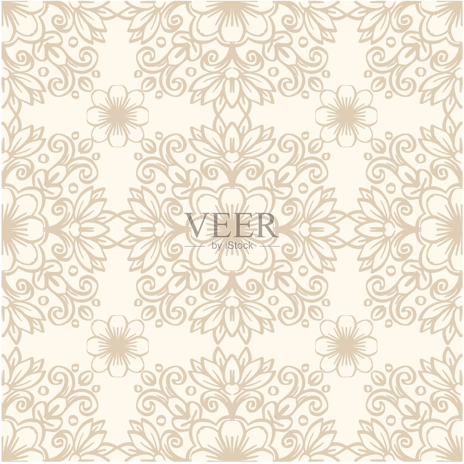 花卉经典无缝图案插图插画图片素材