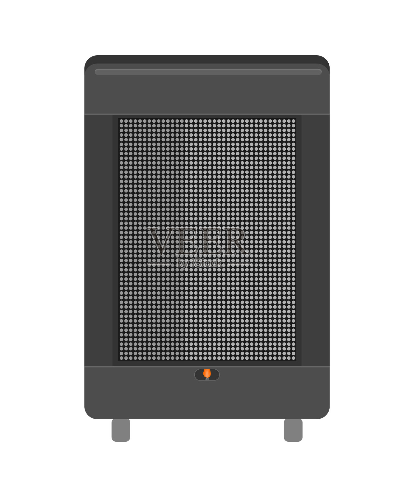 有火焰的煤气加热器插画图片素材