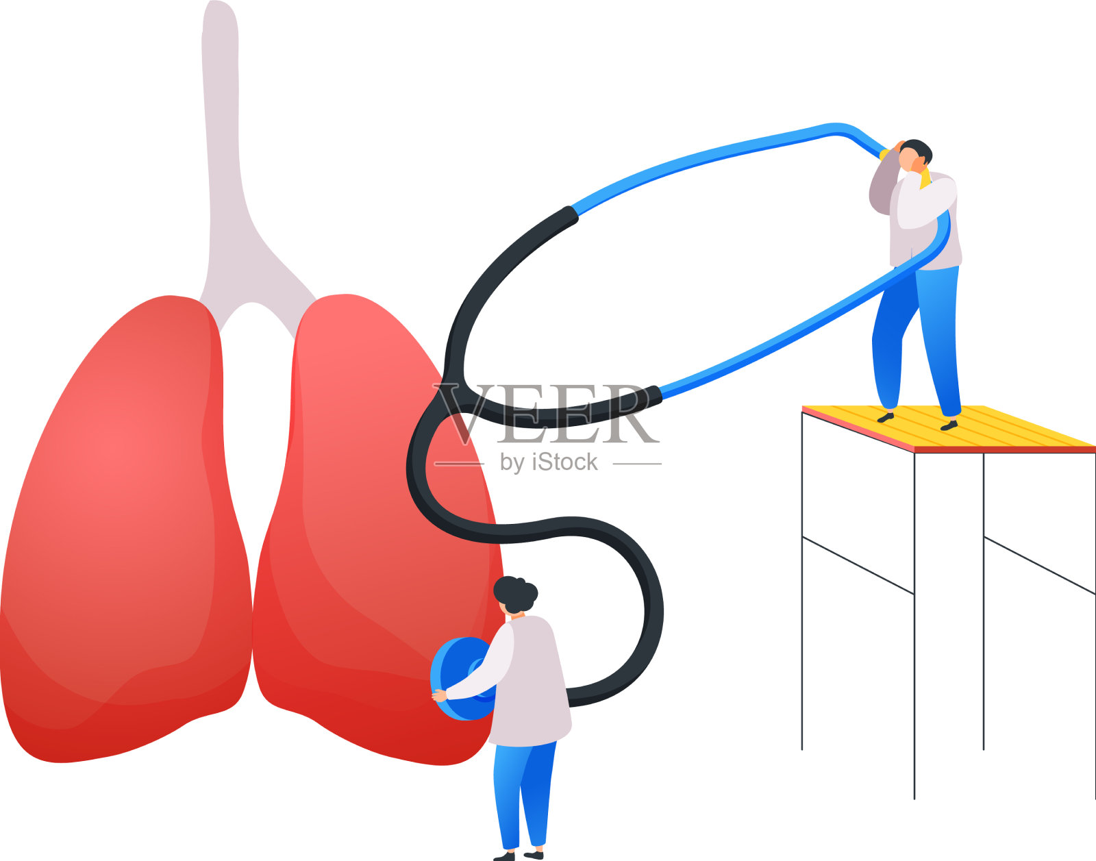 肺医生平面构图设计元素图片