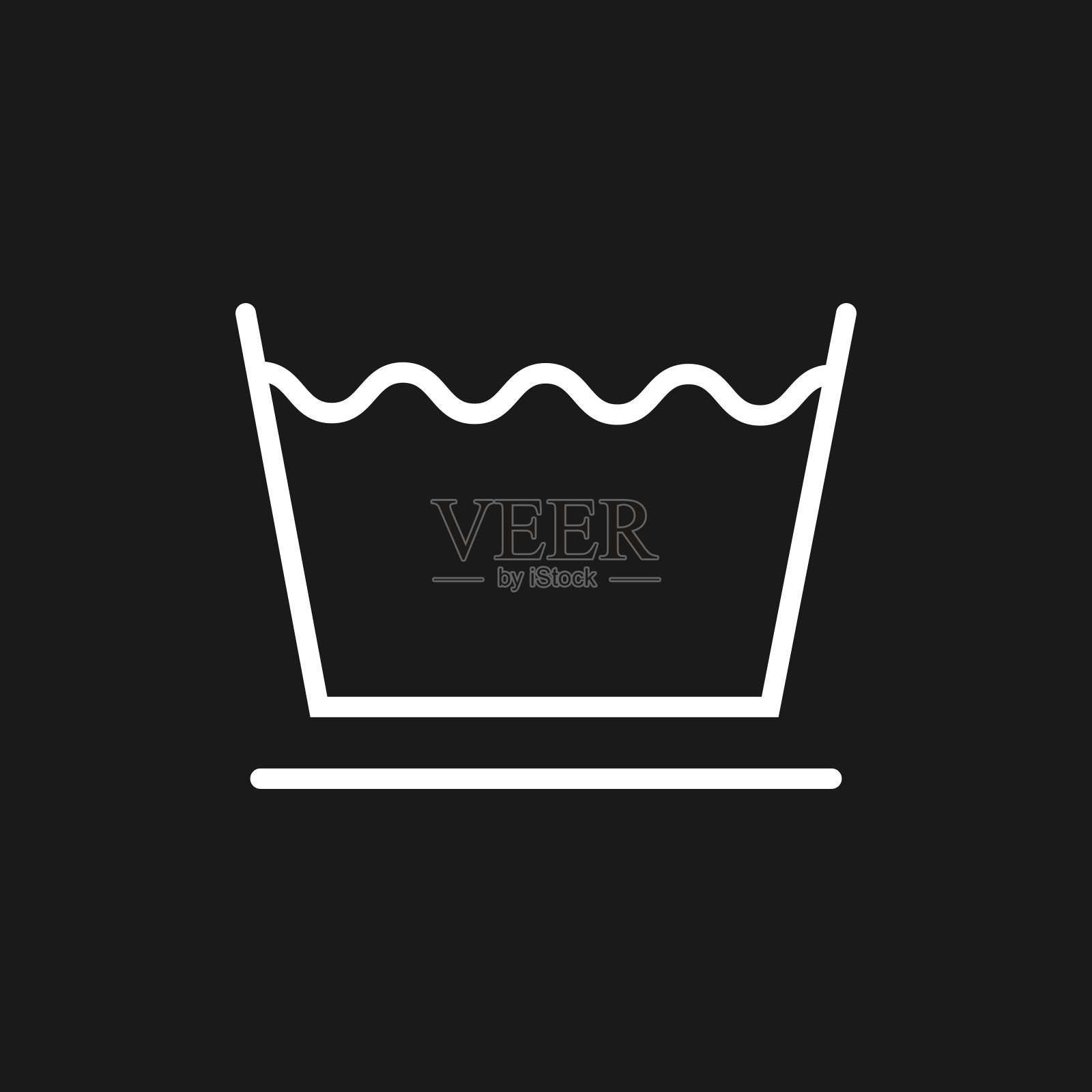 永久按洗涤图标。矢量插图，平面设计插画图片素材