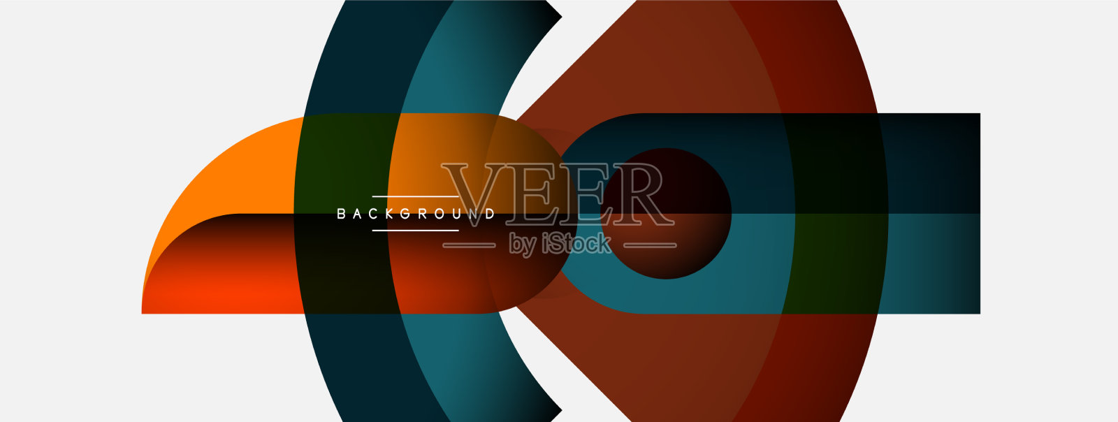 几何抽象背景圆形形状插画图片素材