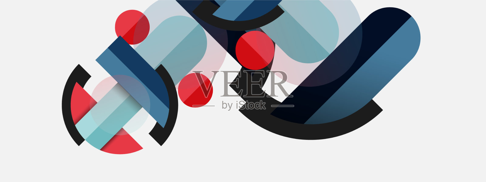 圆的几何形状，线和圆插画图片素材