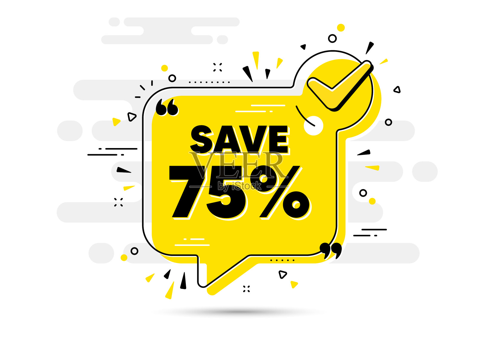 省75%的折扣出售优惠价格设计元素图片