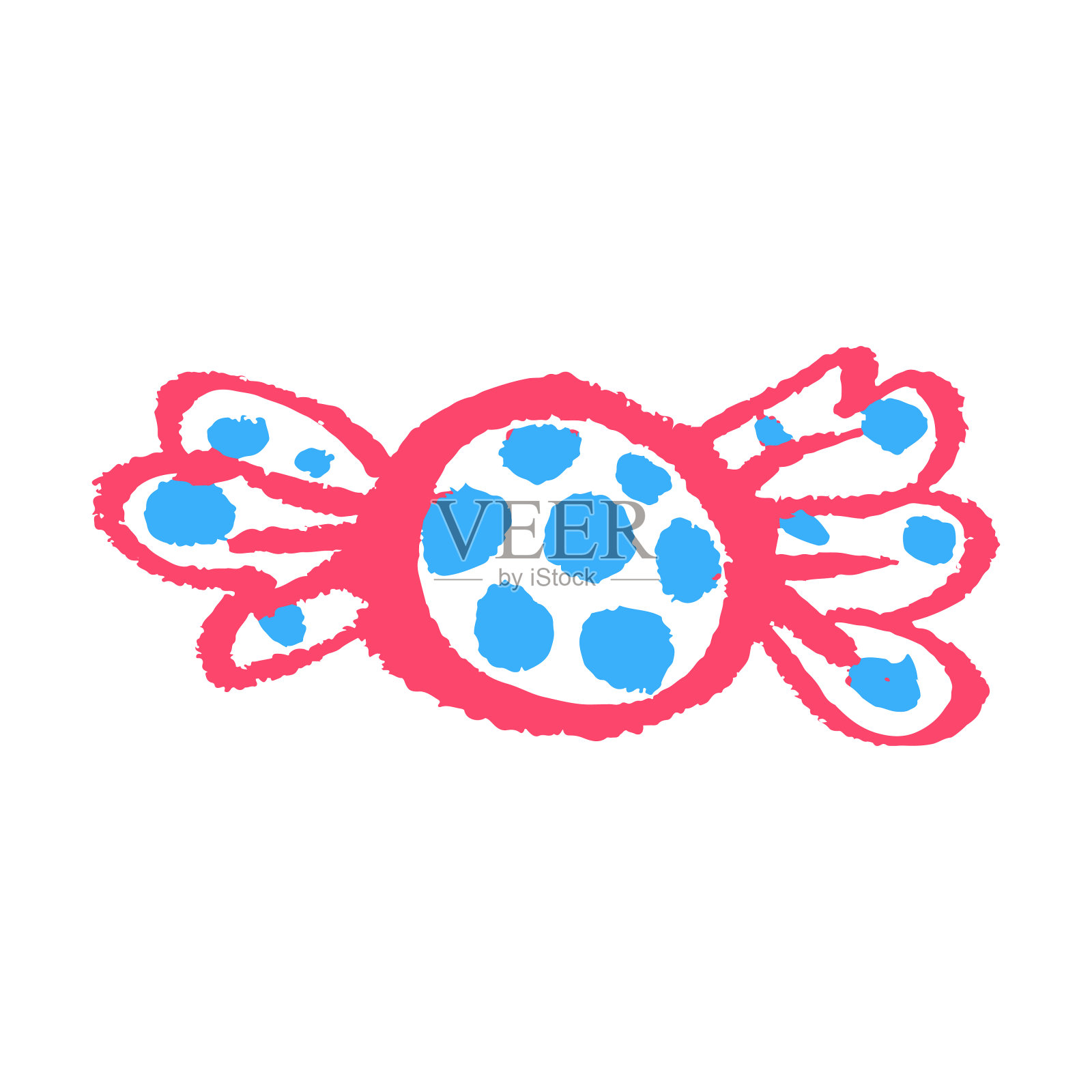 图标在手绘制风格。用蜡笔画画，孩子们的创造力插画图片素材