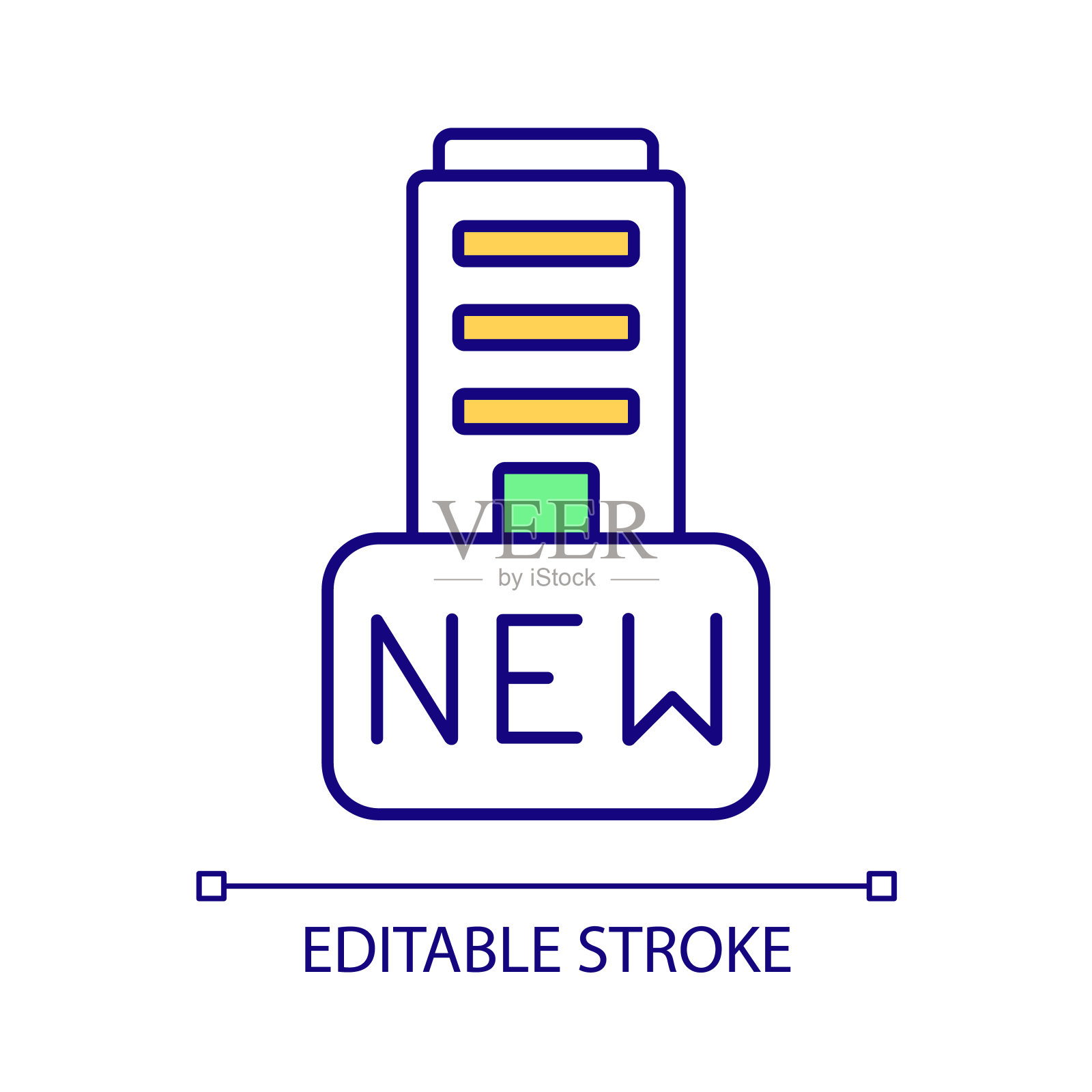 选择新的办公地点RGB颜色图标插画图片素材