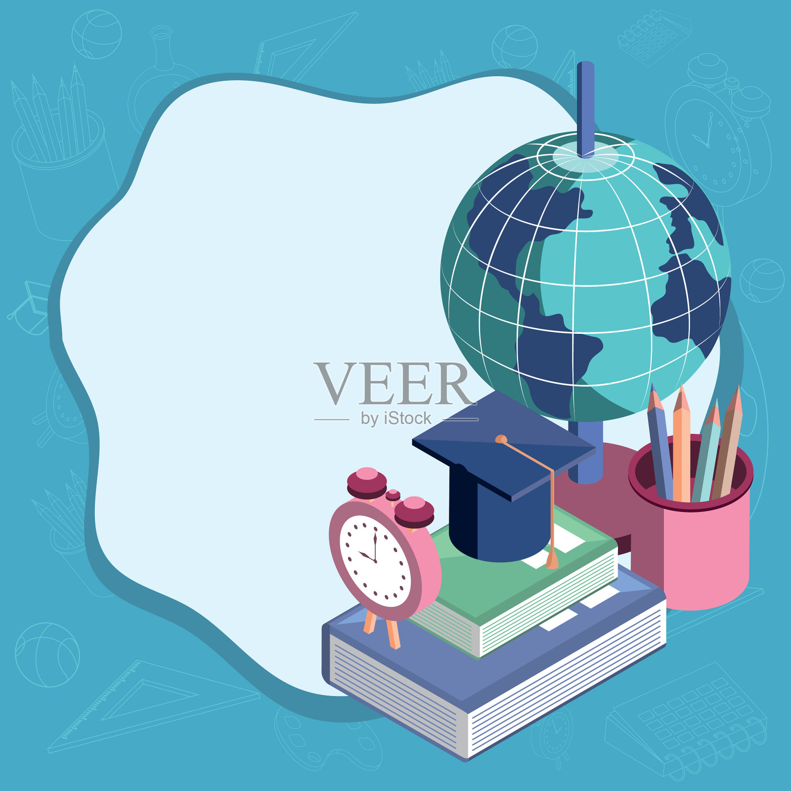 学校教育及文具插画图片素材