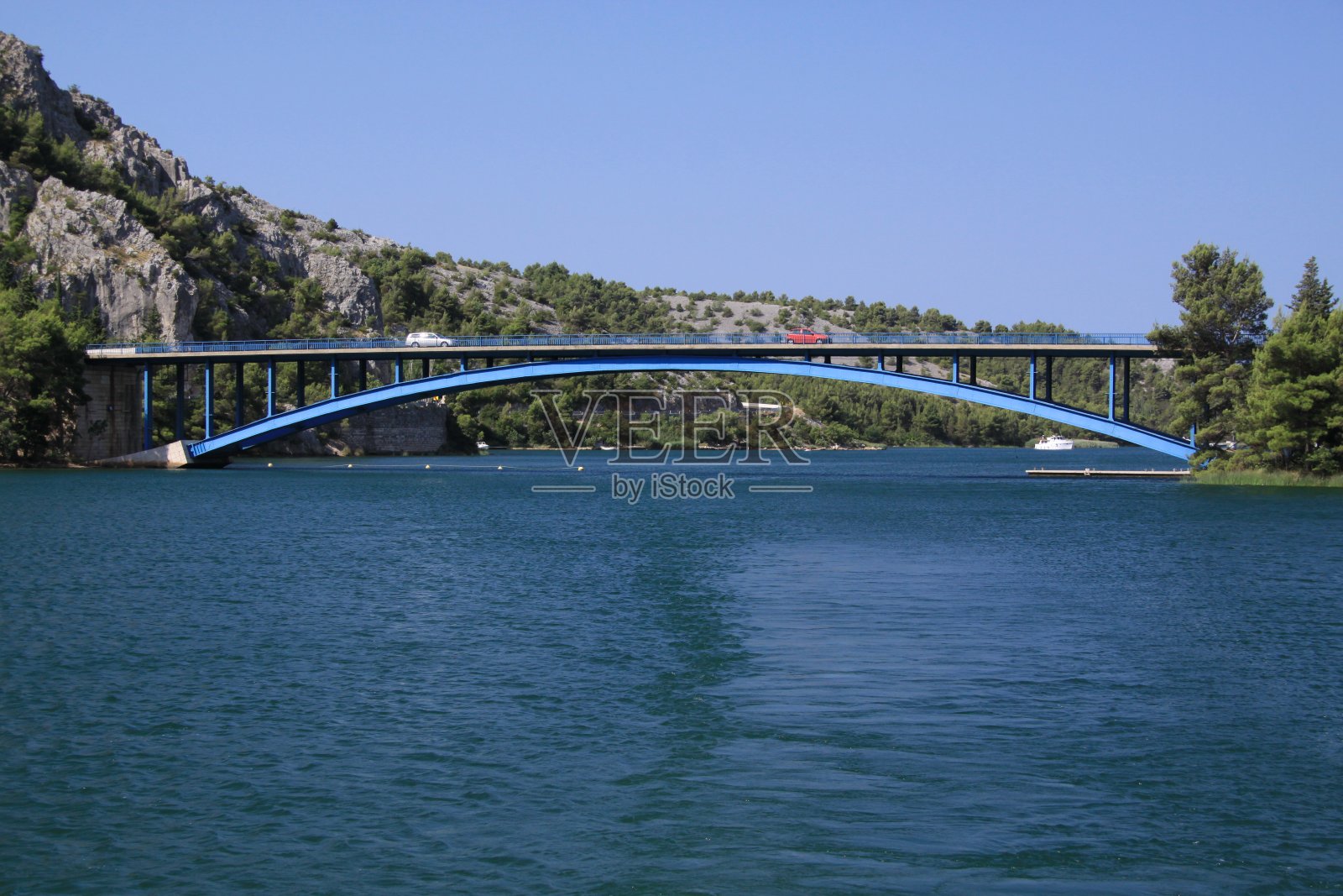 欧洲克罗地亚Krka国家公园的公路桥照片摄影图片