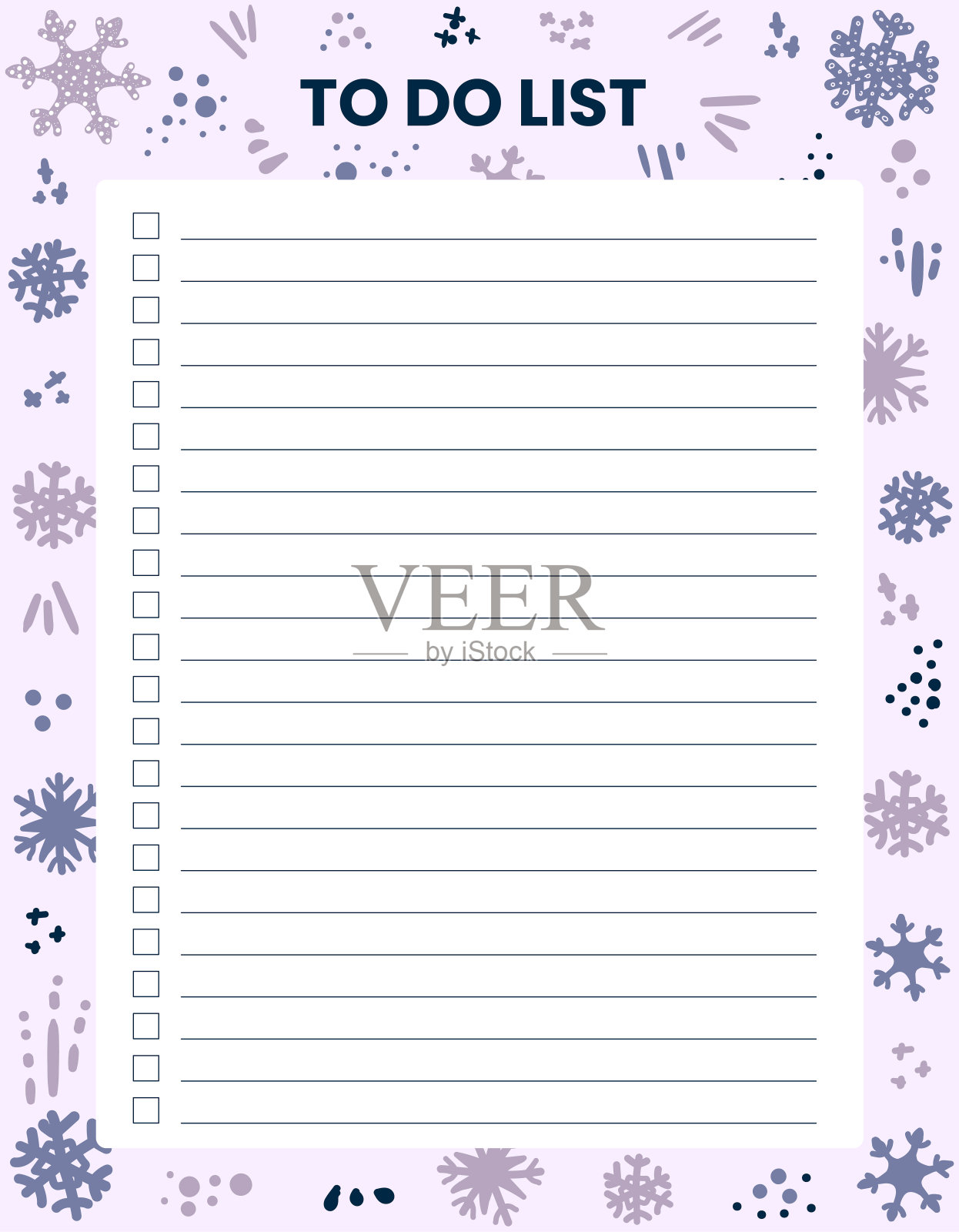 可打印的计划表，组织者，笔记，待办事项清单插画图片素材