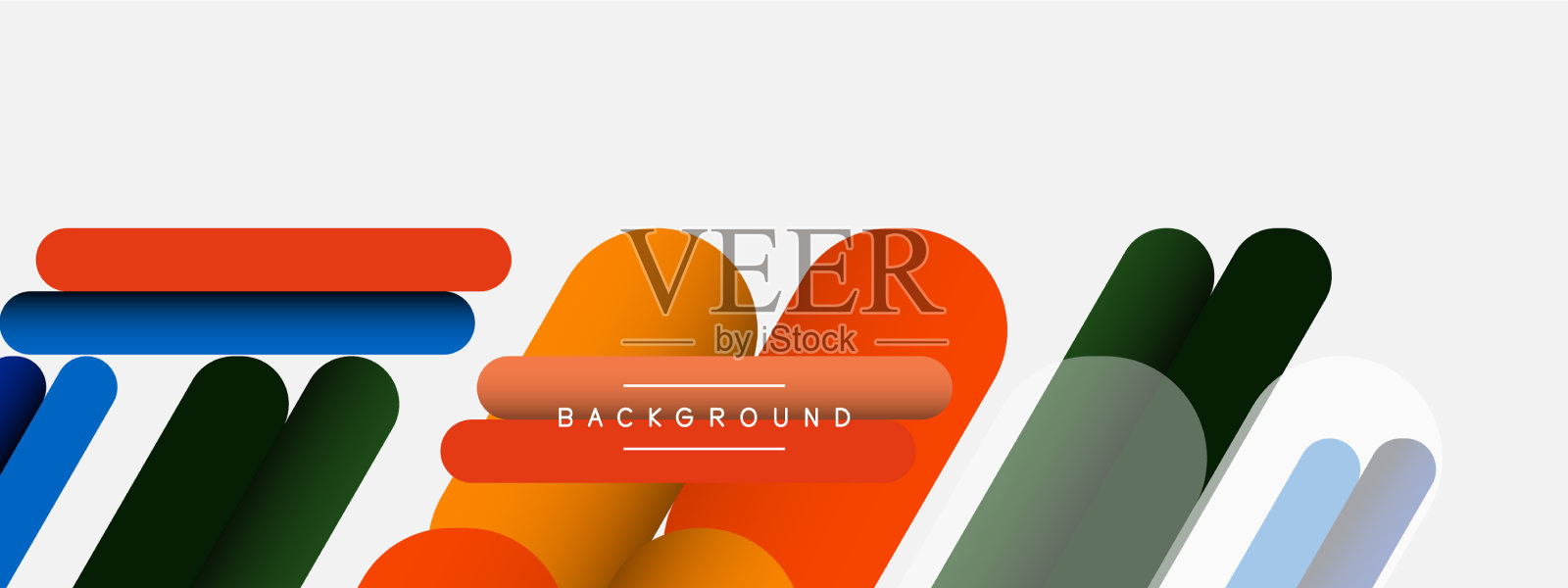 重叠圆形形状和线条背景插画图片素材